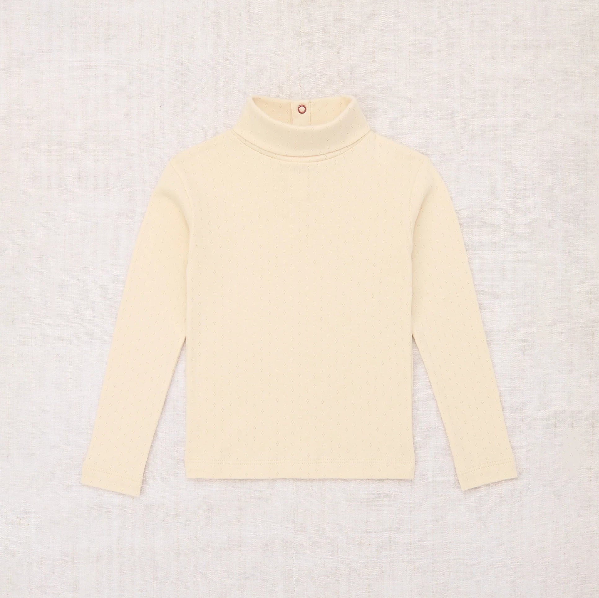 Boys & Girls Cream Cotton Turtleneck