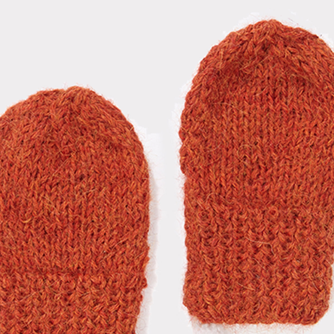 Baby Girls Orange Alpaca Gloves