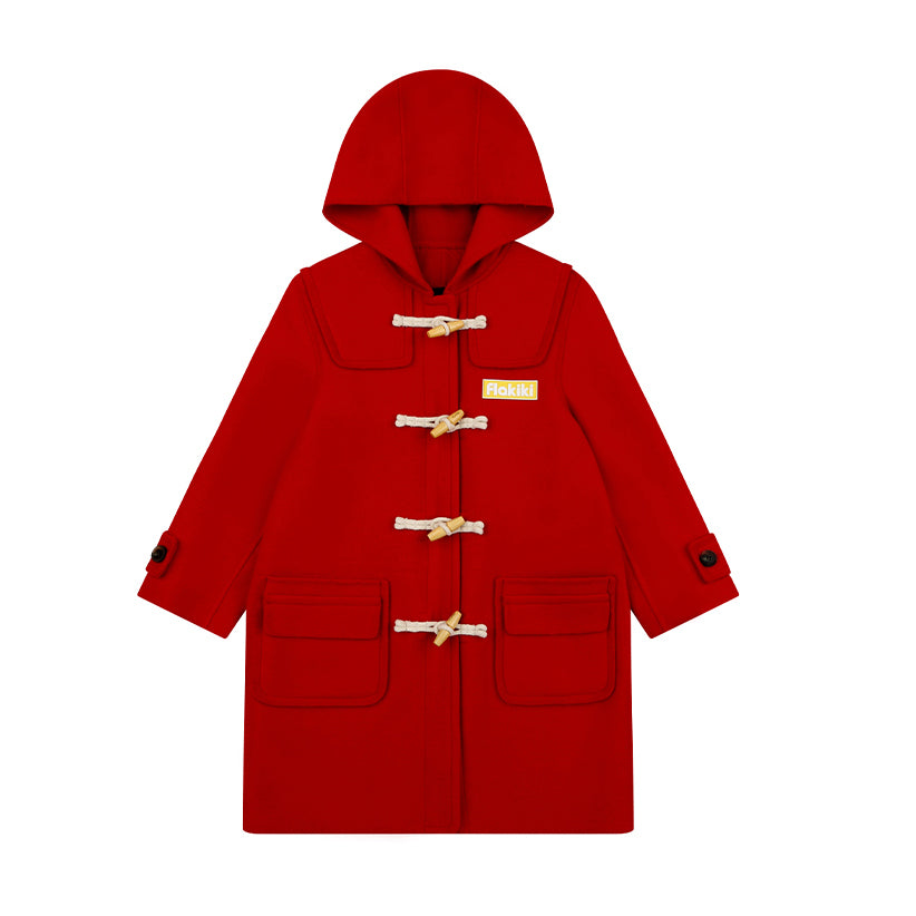 Boys & Girls Red Wool Coat