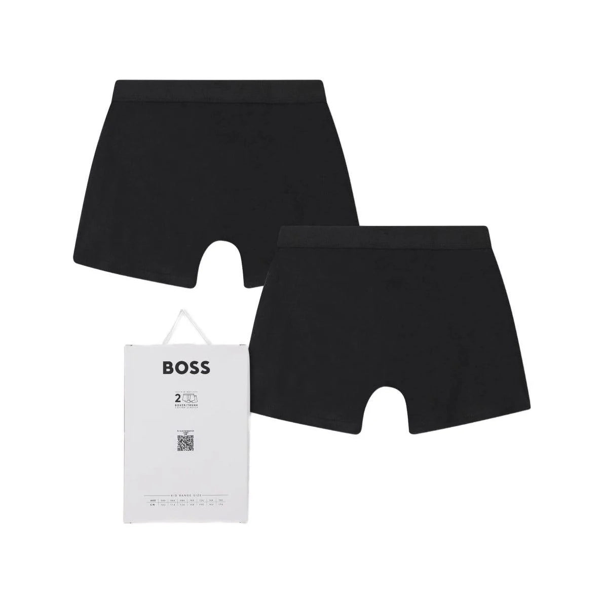 Boys Black Cotton Underwear Set(2 Pack)