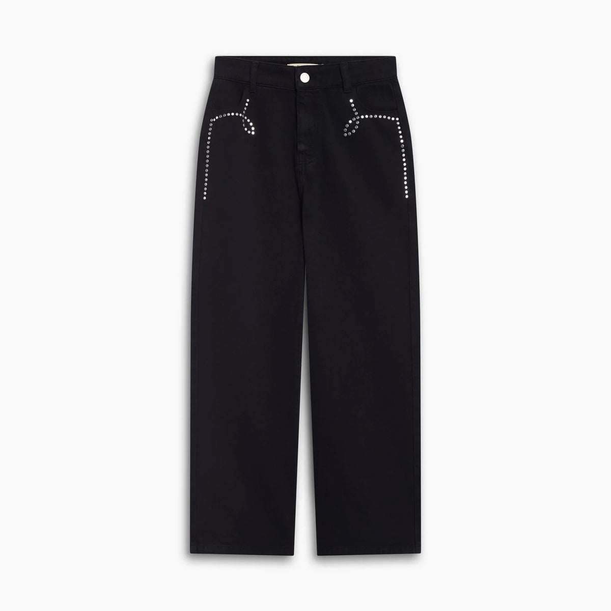 Girls Black Cotton Trousers
