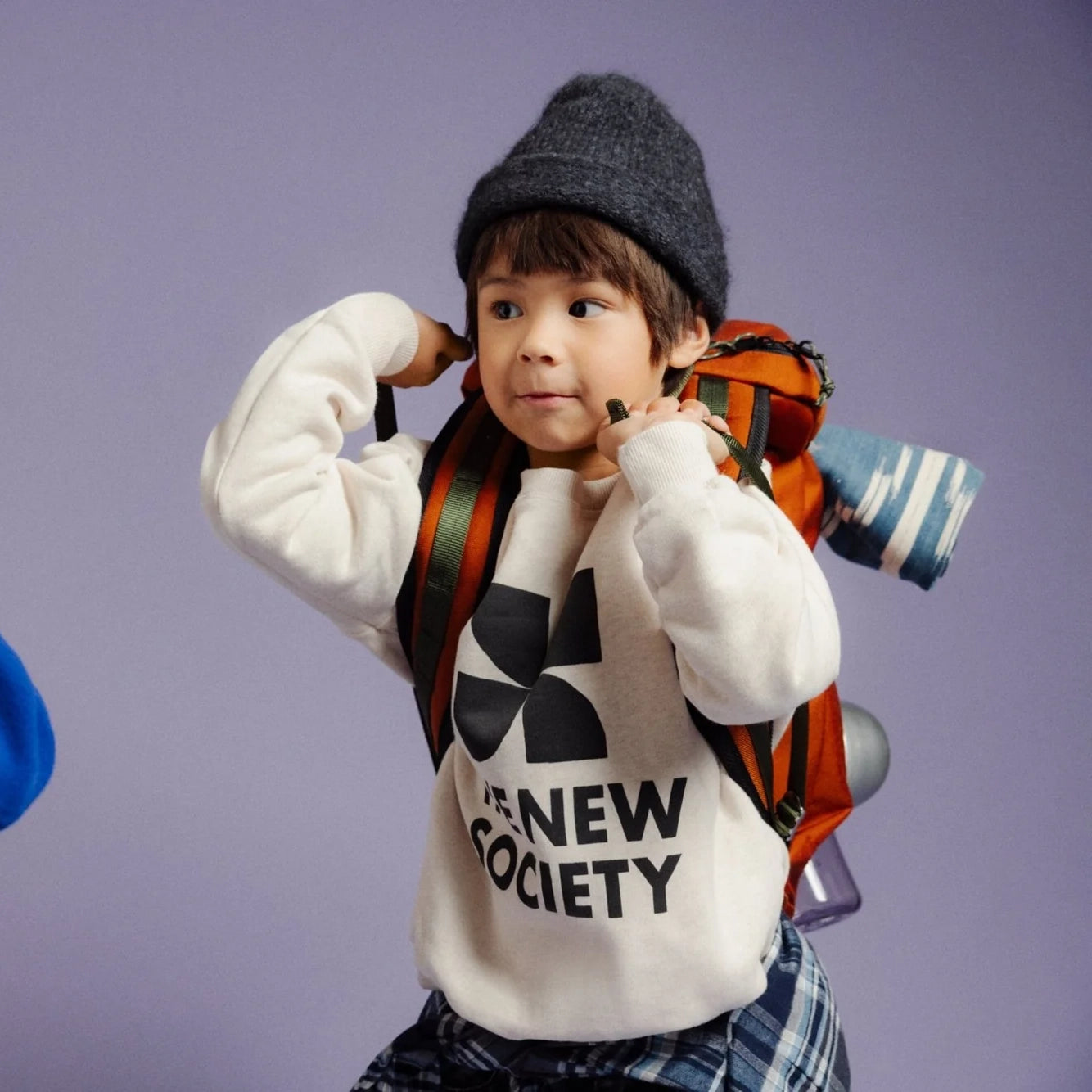 Boys & Girls White Logo Cotton Sweatshirt