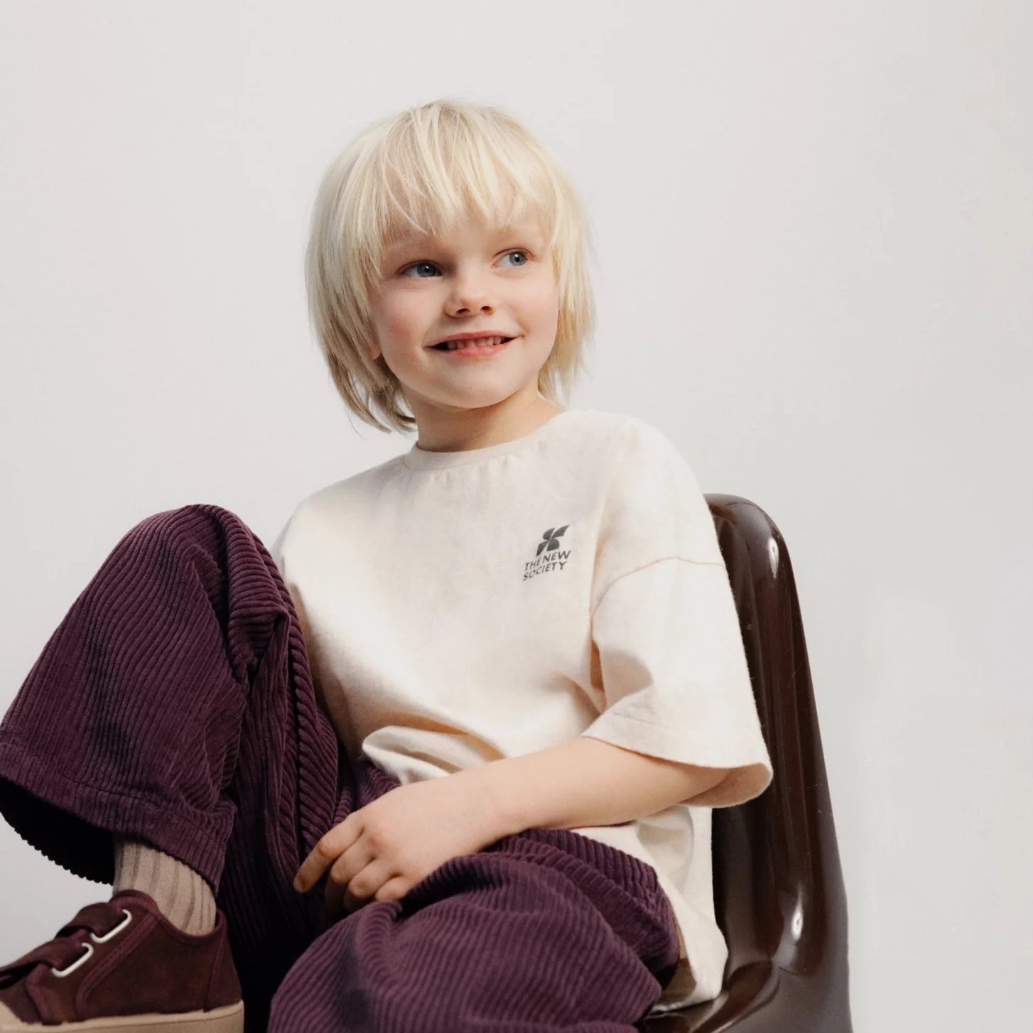 Boys & Girls White Logo Cotton T-Shirt