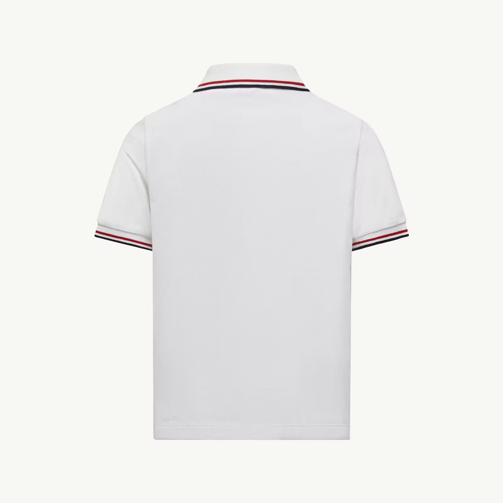 Boys White Cotton Polo Shirt