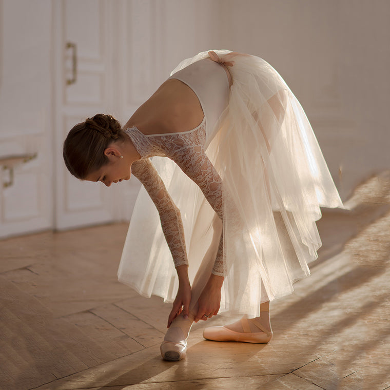 Women White Ballet Skirt(75cm)