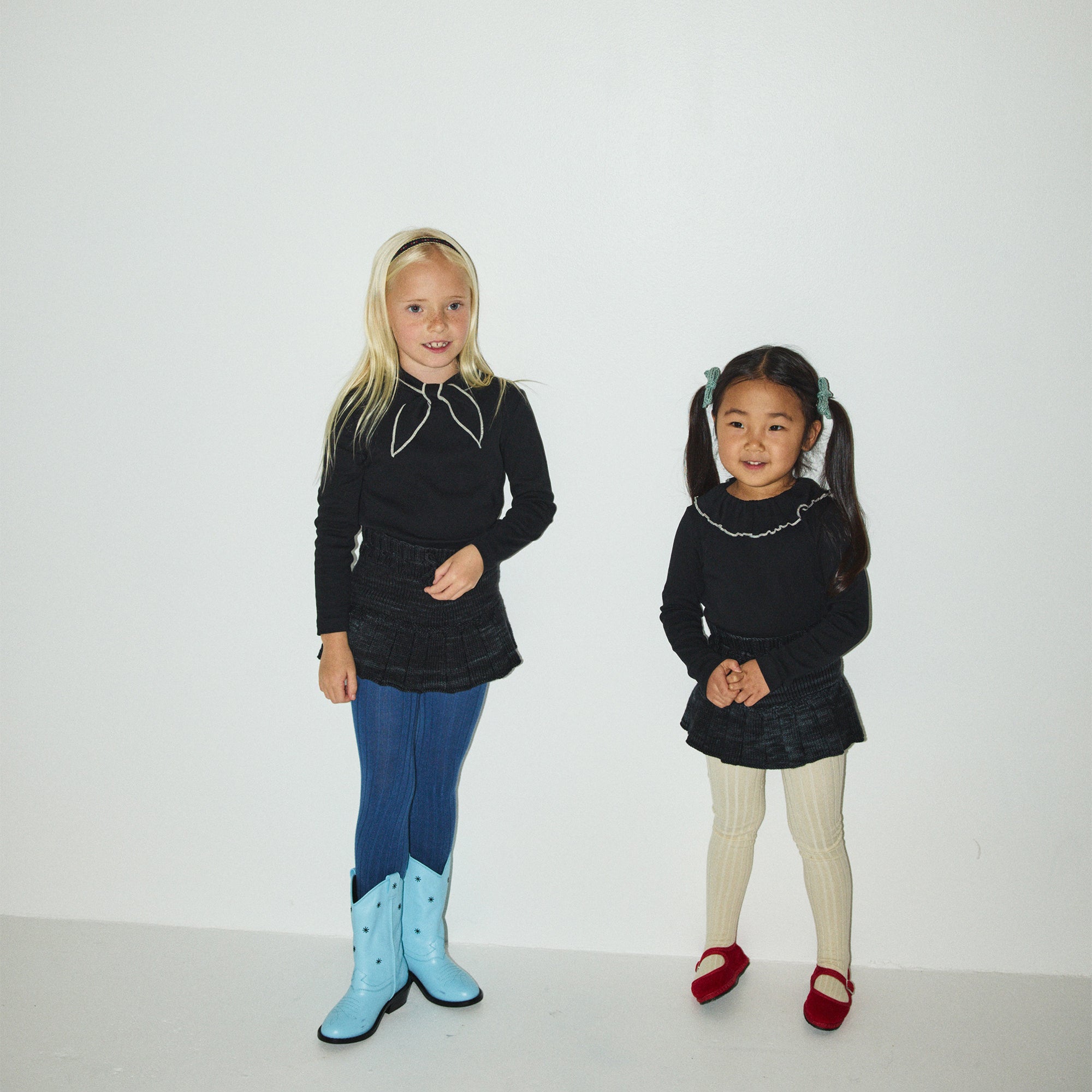 Boys & Girls Black Bow Cotton Top