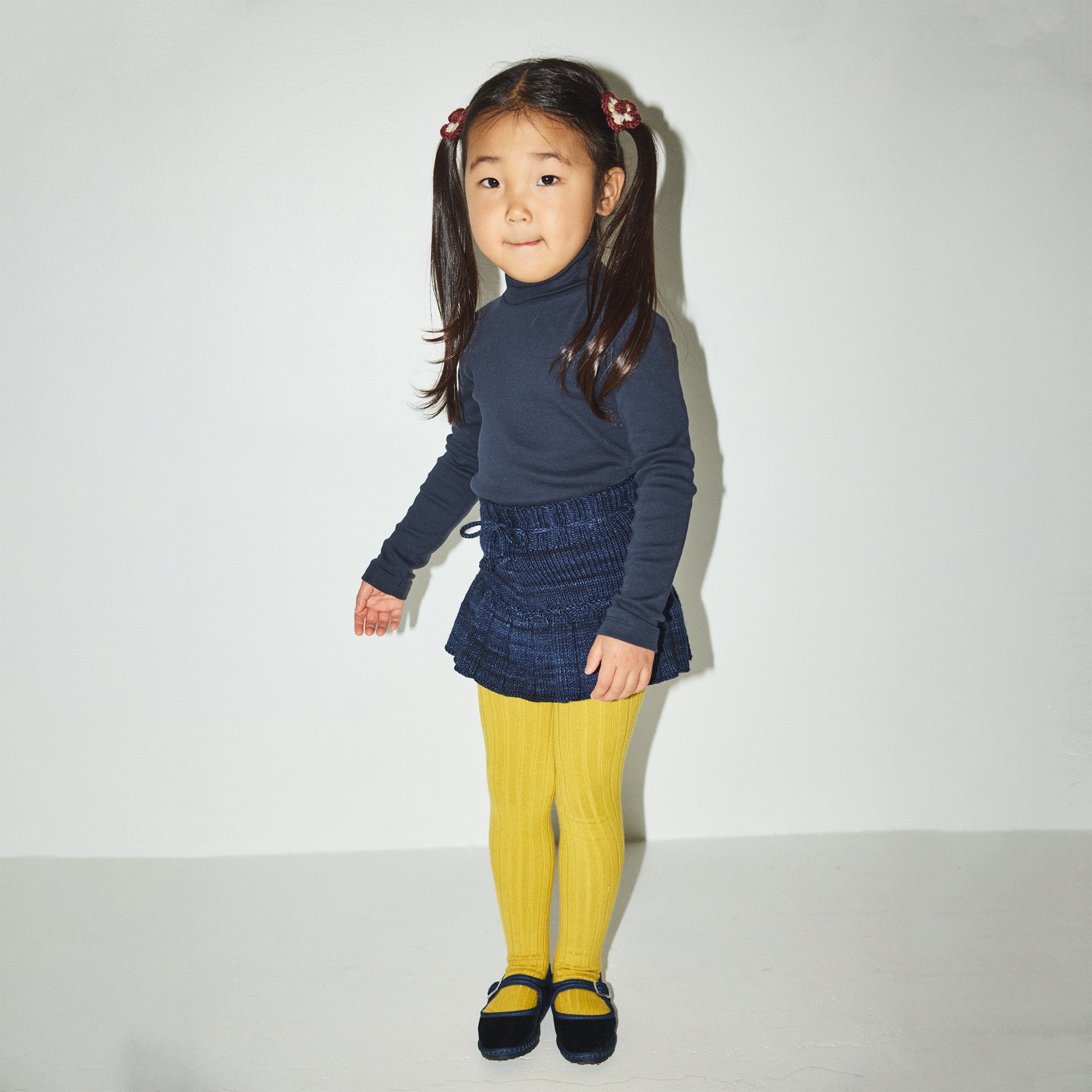 Boys & Girls Navy Cotton Turtleneck
