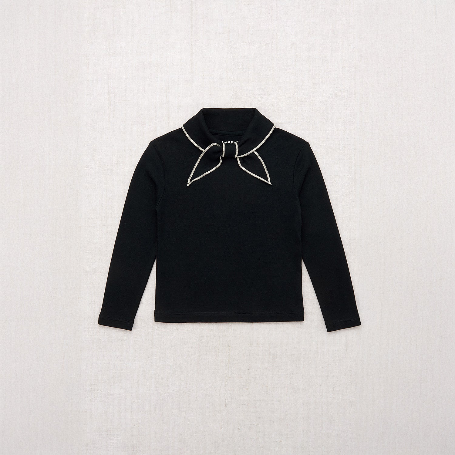Boys & Girls Black Bow Cotton Top