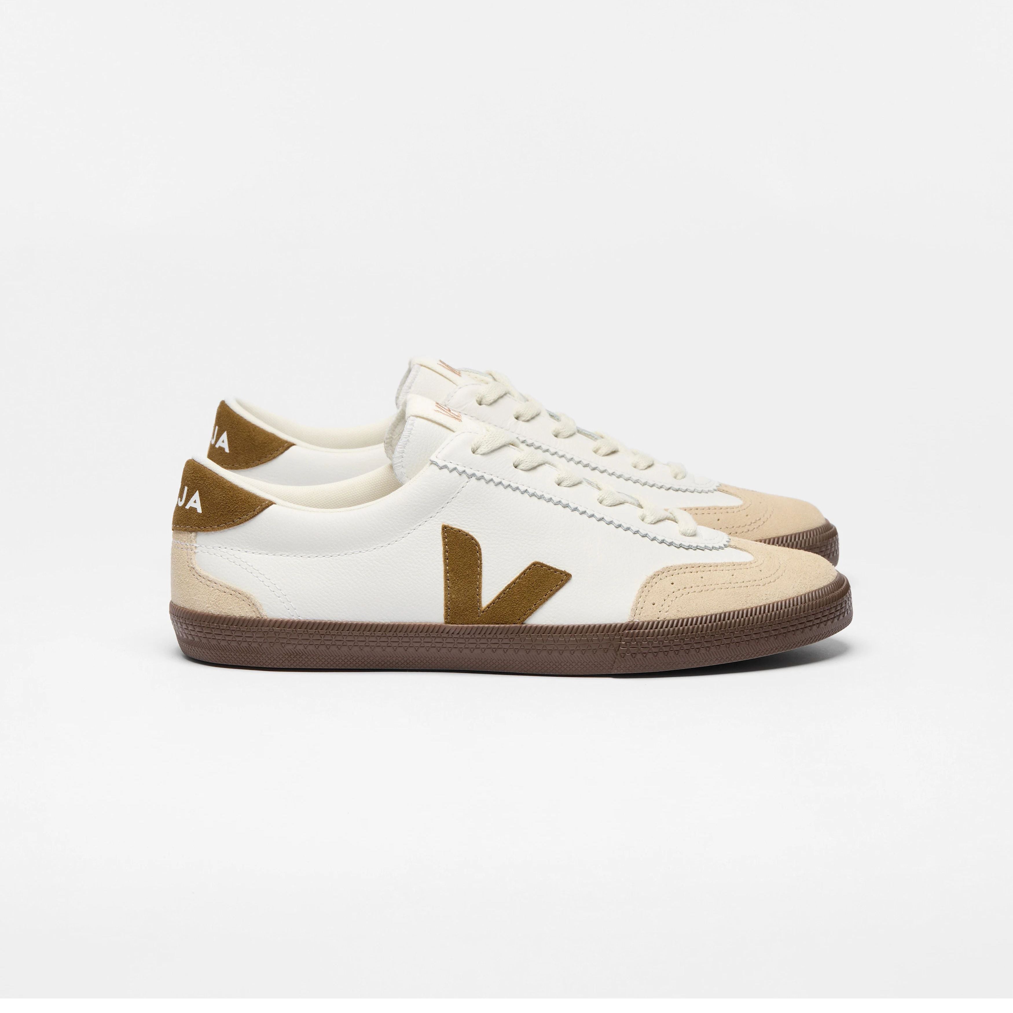 Adult White & Beige "Volley" Shoes