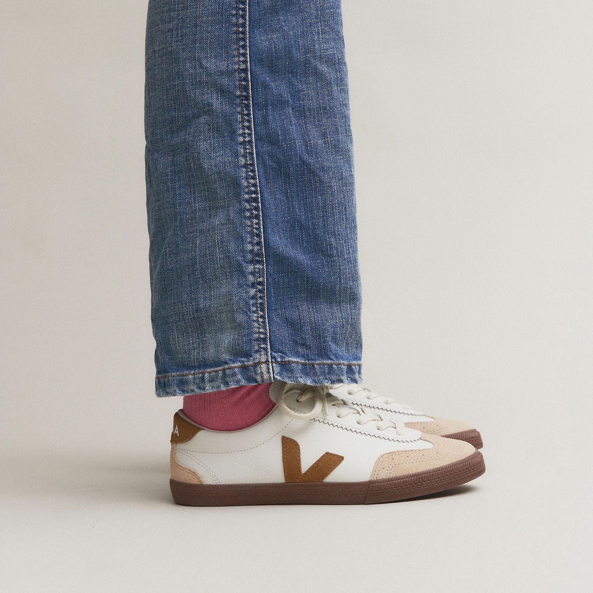 Adult White & Beige "Volley" Shoes