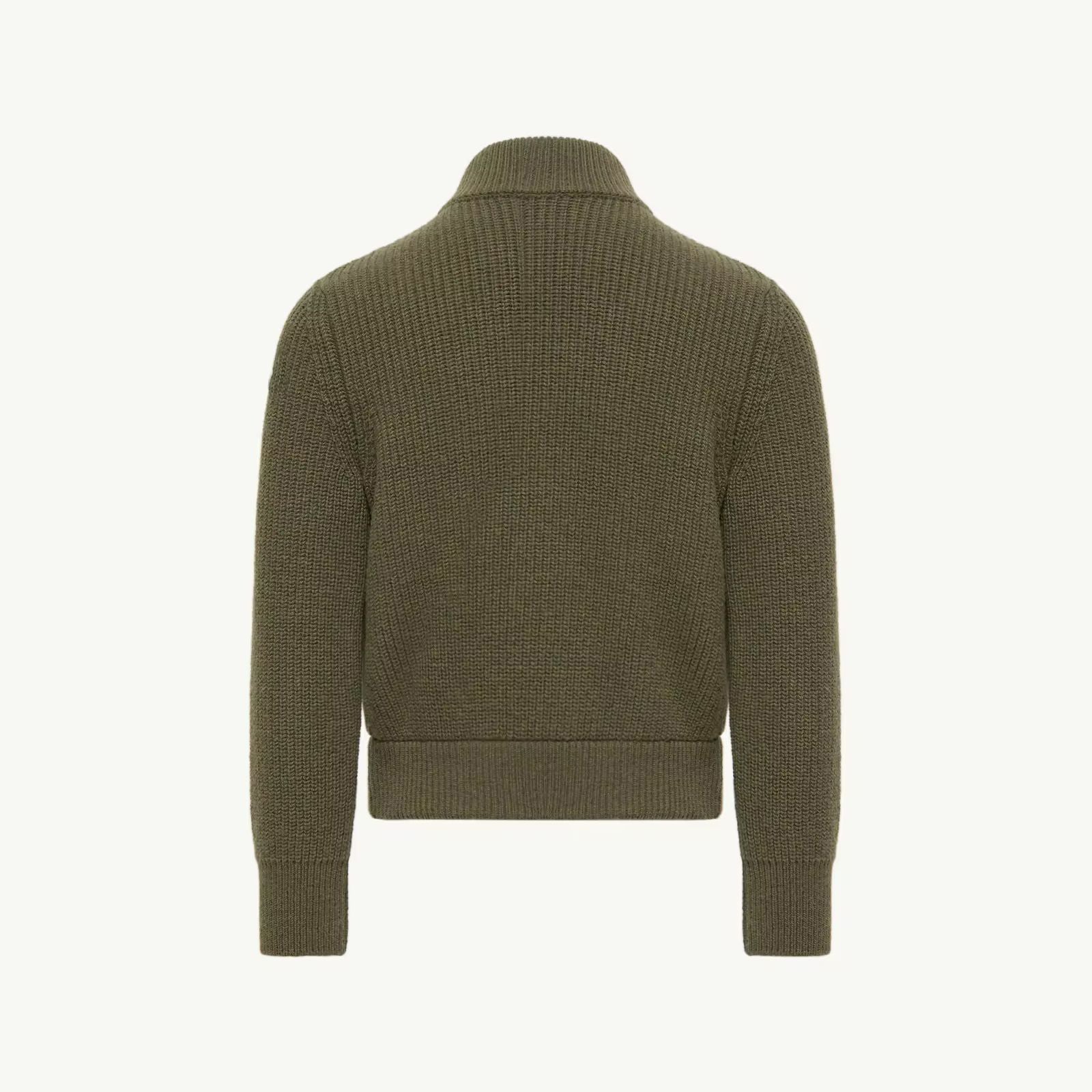 Boys Green Padded Down Zip-Up Cardigan