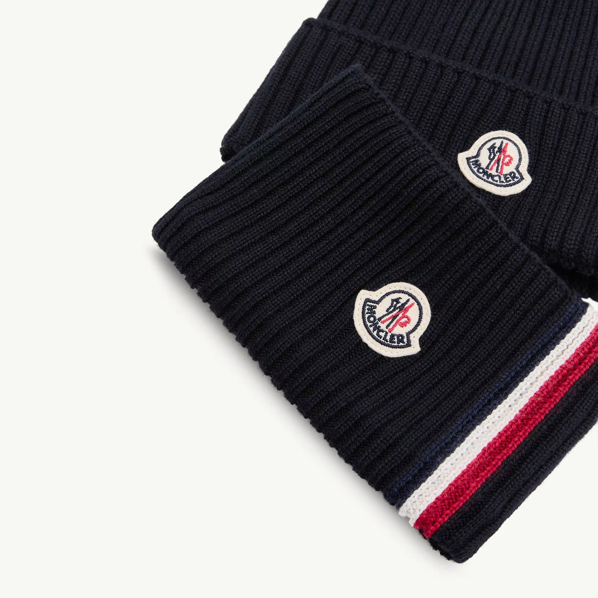 Boys Navy Knit Wool Hat & Scarf Set
