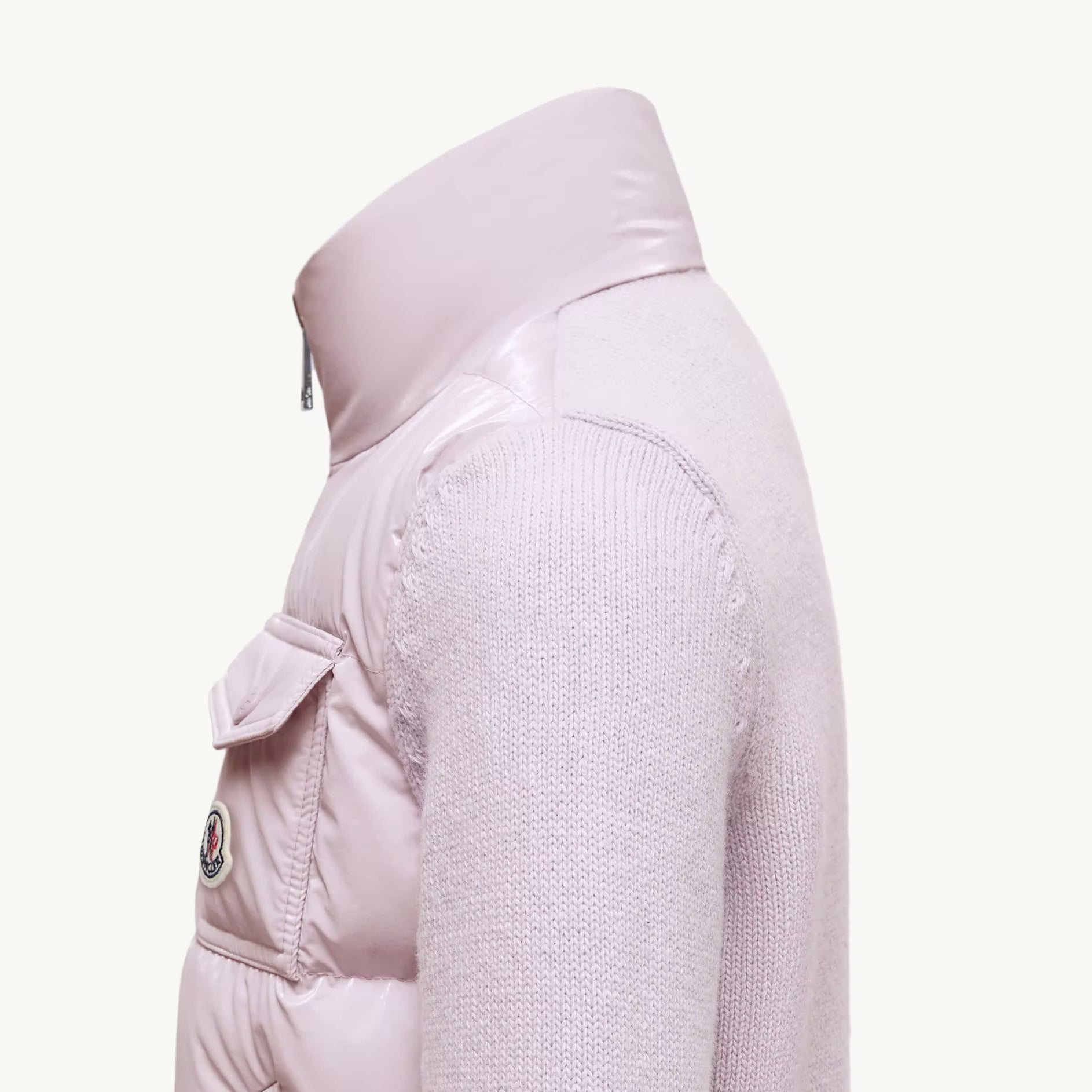 Girls Light Purple Padded Down Zip-Up Top