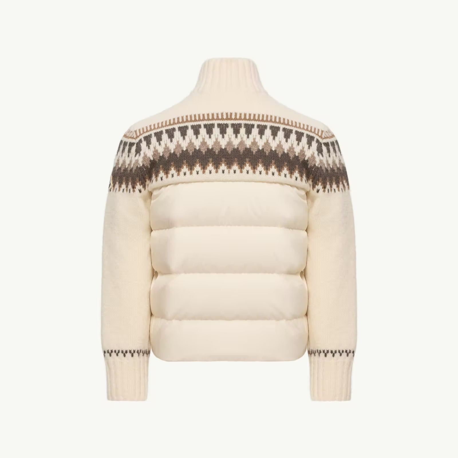 Cardigan zippé rembourré en duvet blanc pour garçon