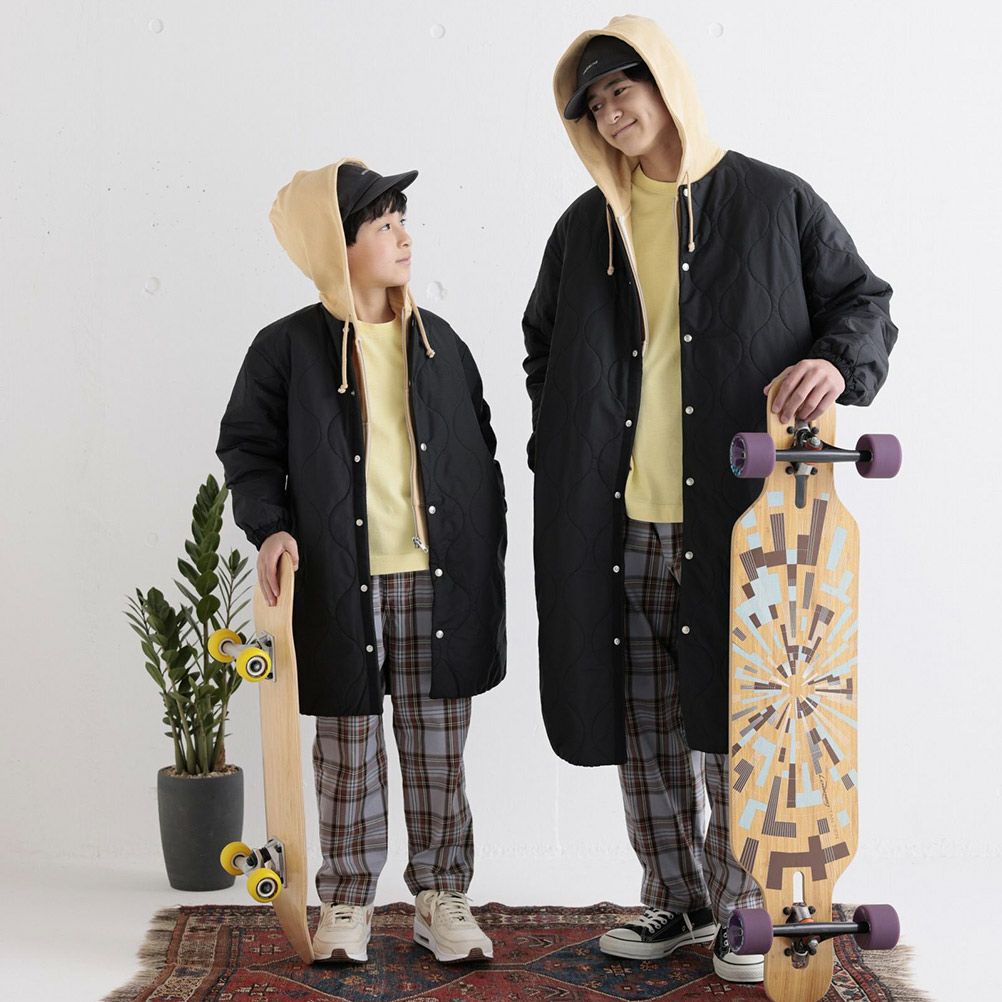 Boys & Girls Black Reversible Padded Coat