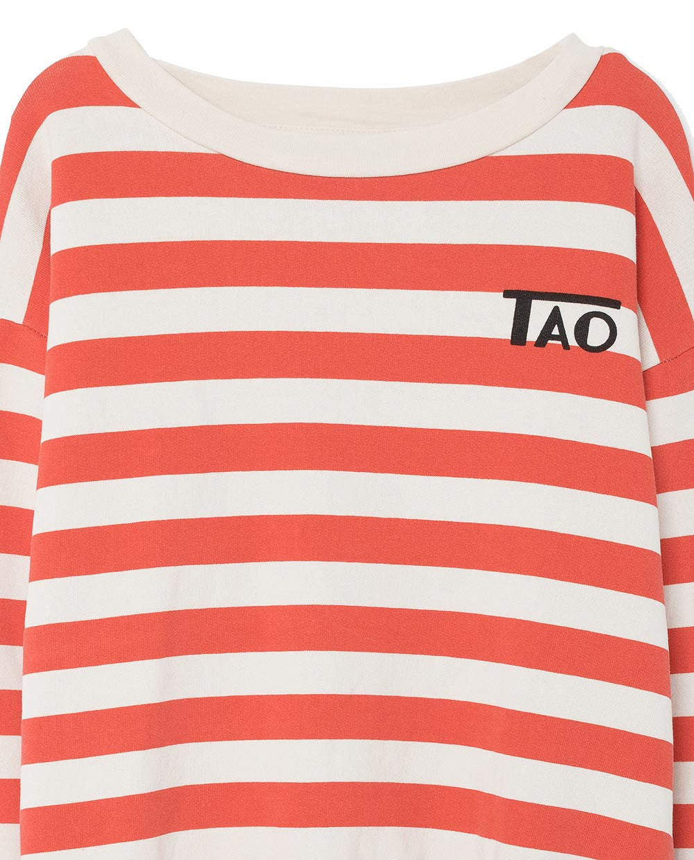 Girls Rose & White Striped Sweatshirt - CÉMAROSE | Children's Fashion Store - 2