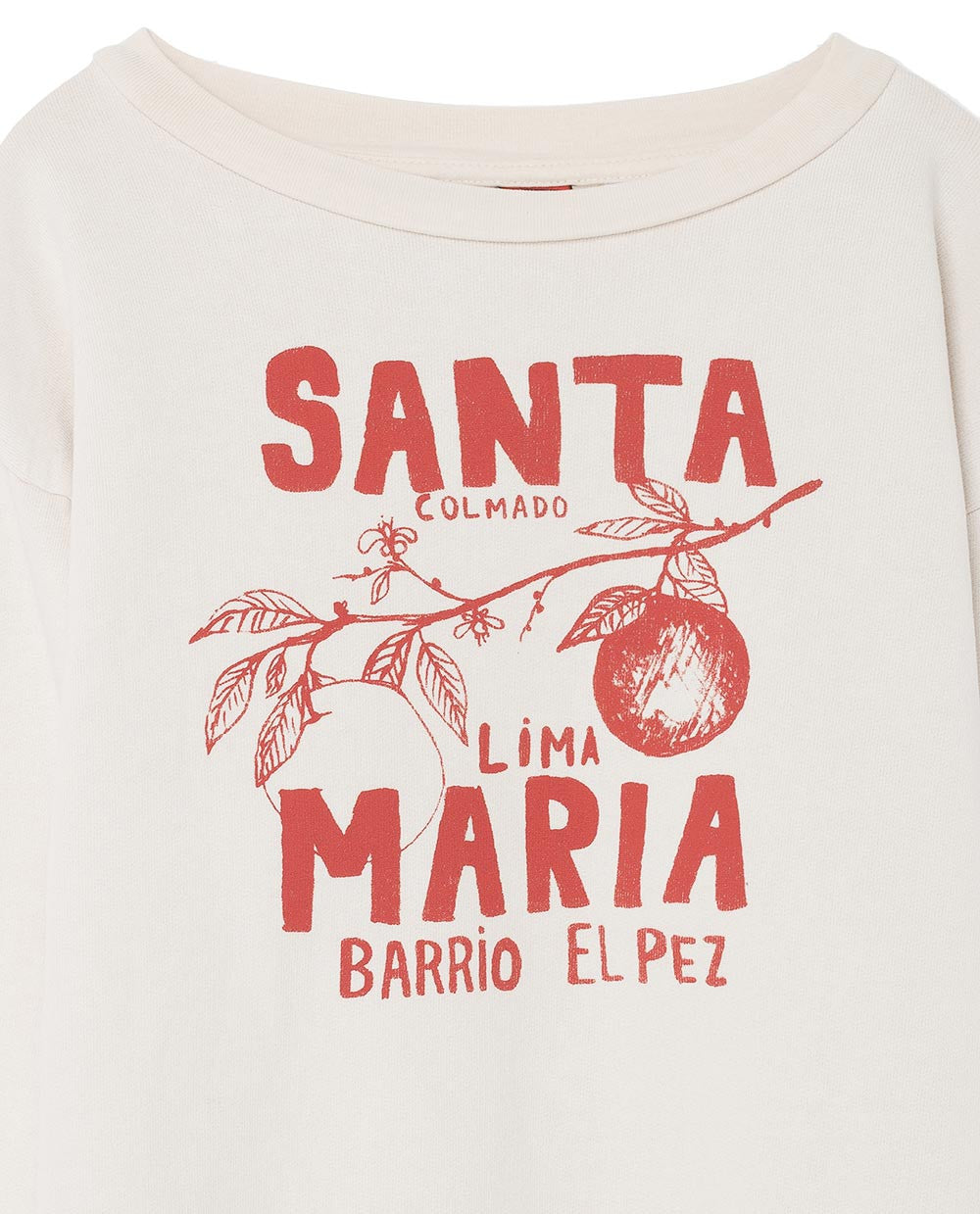 Girls White "Santa Maria" Sweatshirt - CÉMAROSE | Children's Fashion Store - 3