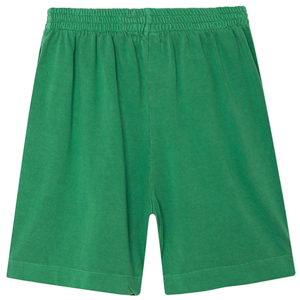 Boys Green Cotton Shorts With Black Logo - CÉMAROSE | Children's Fashion Store - 2