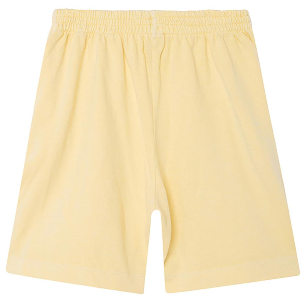 Boys Yellow Cotton Shorts With Black Logo - CÉMAROSE | Children's Fashion Store - 2