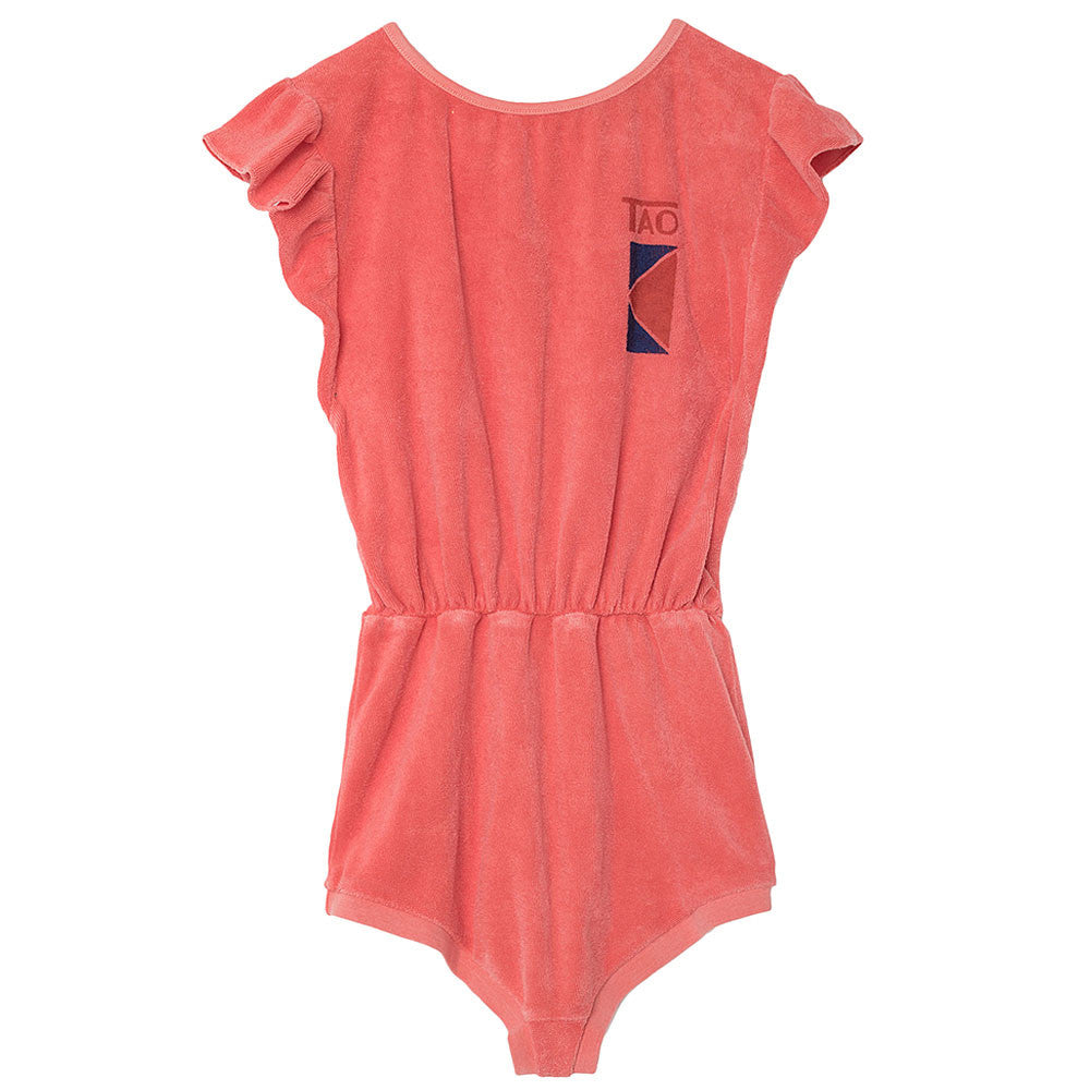 Girls Rose Red “TAO" Rompers - CÉMAROSE | Children's Fashion Store - 1