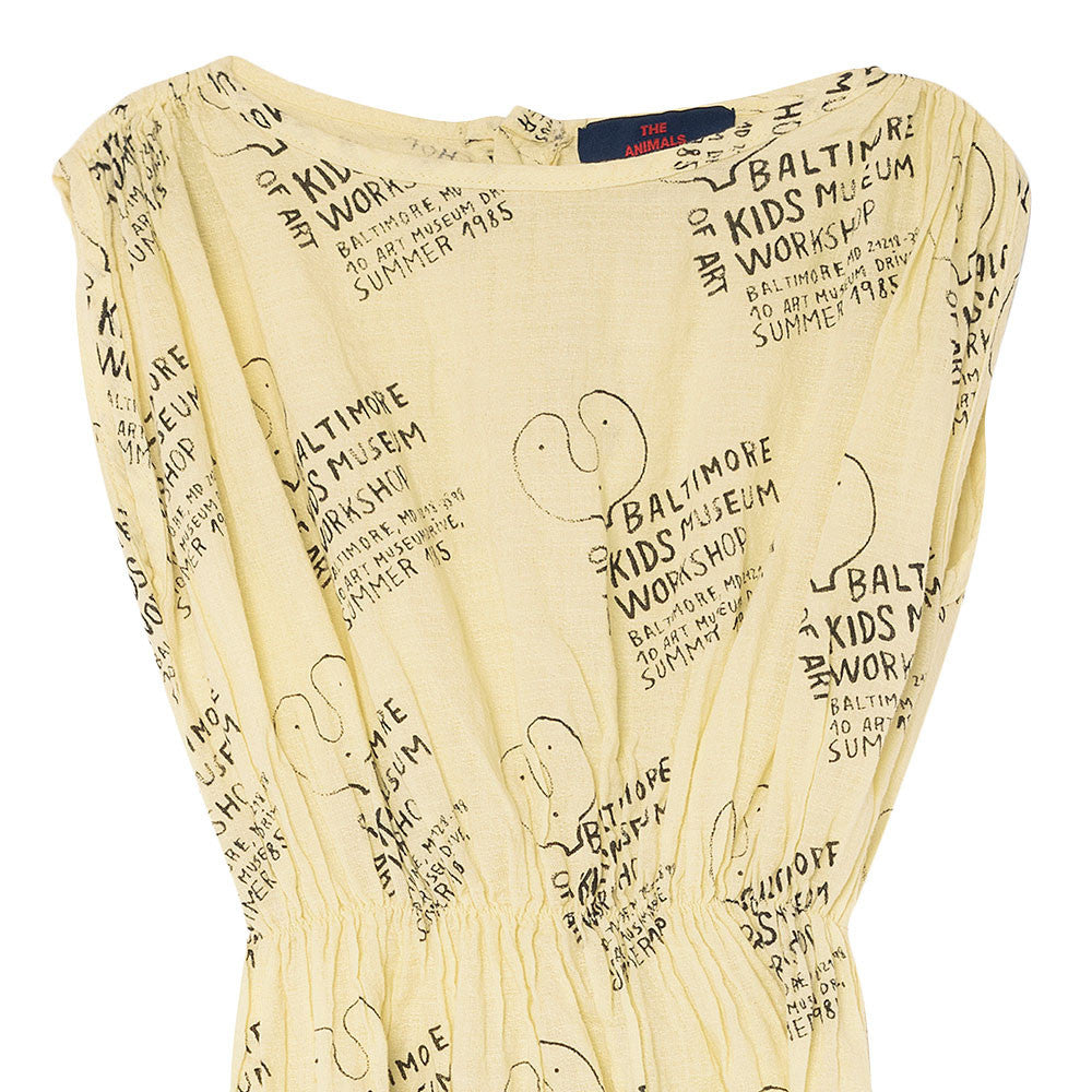 Girls Yellow Cotton Dress - CÉMAROSE | Children's Fashion Store - 3