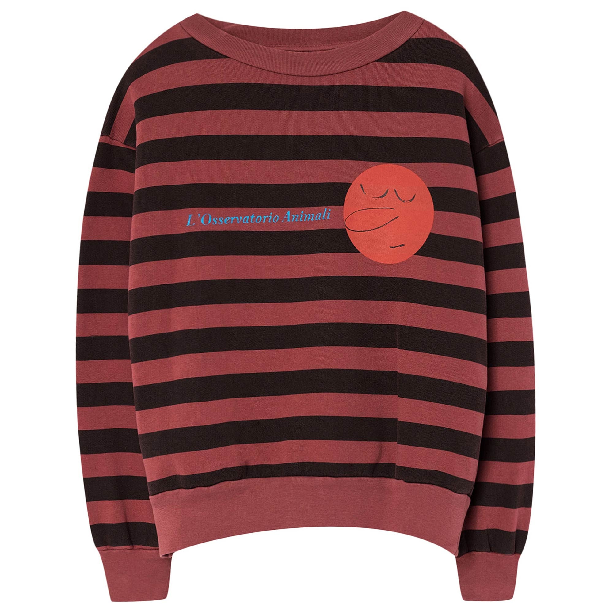 Boys & Girls Red Striped Cotton Sweatshirt