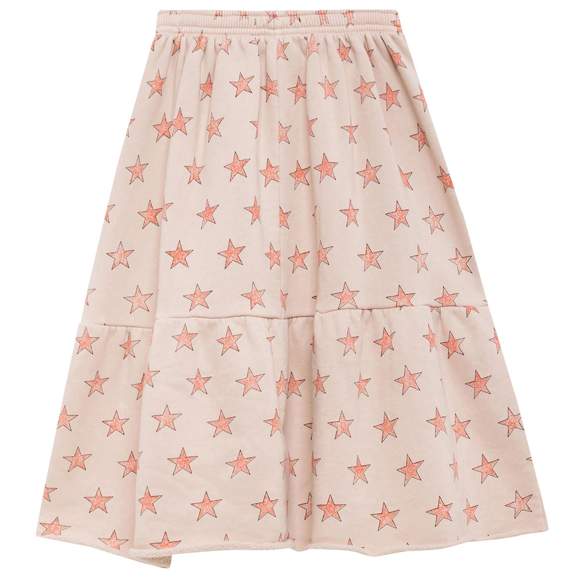 Girls Light Pink Stars Cotton Skirt