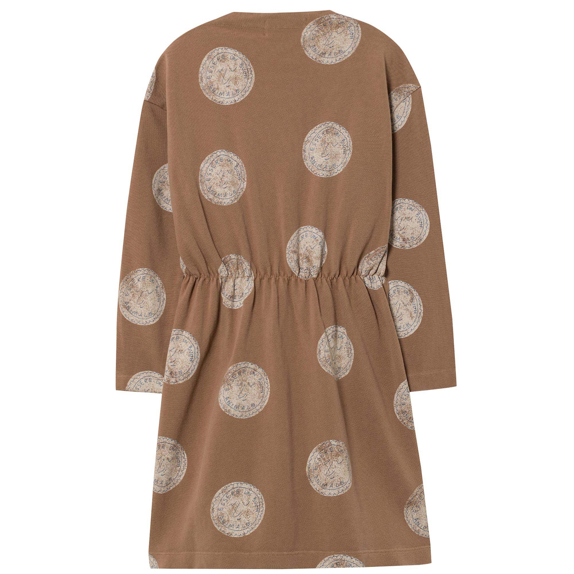 Girls Brown Cotton Dress