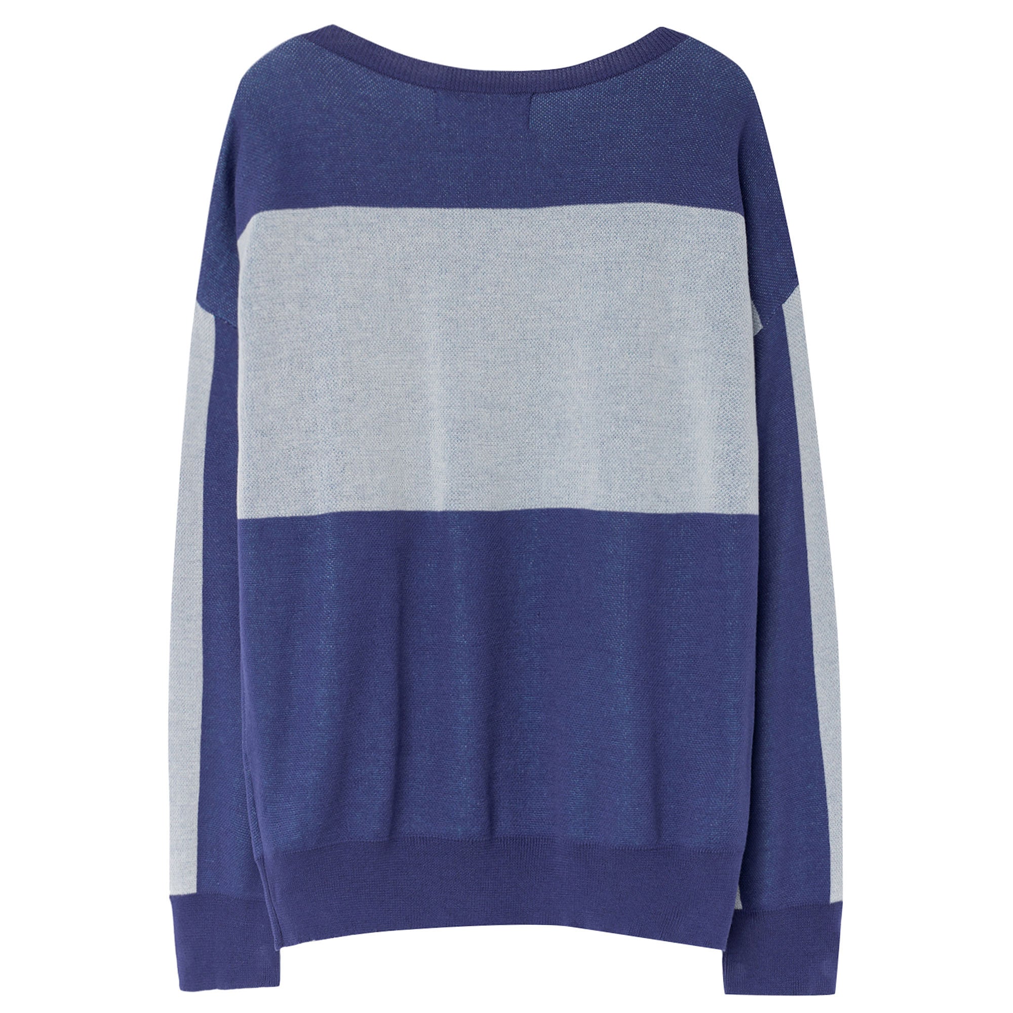 Girls Blue Logo Cotton Knitted Sweater