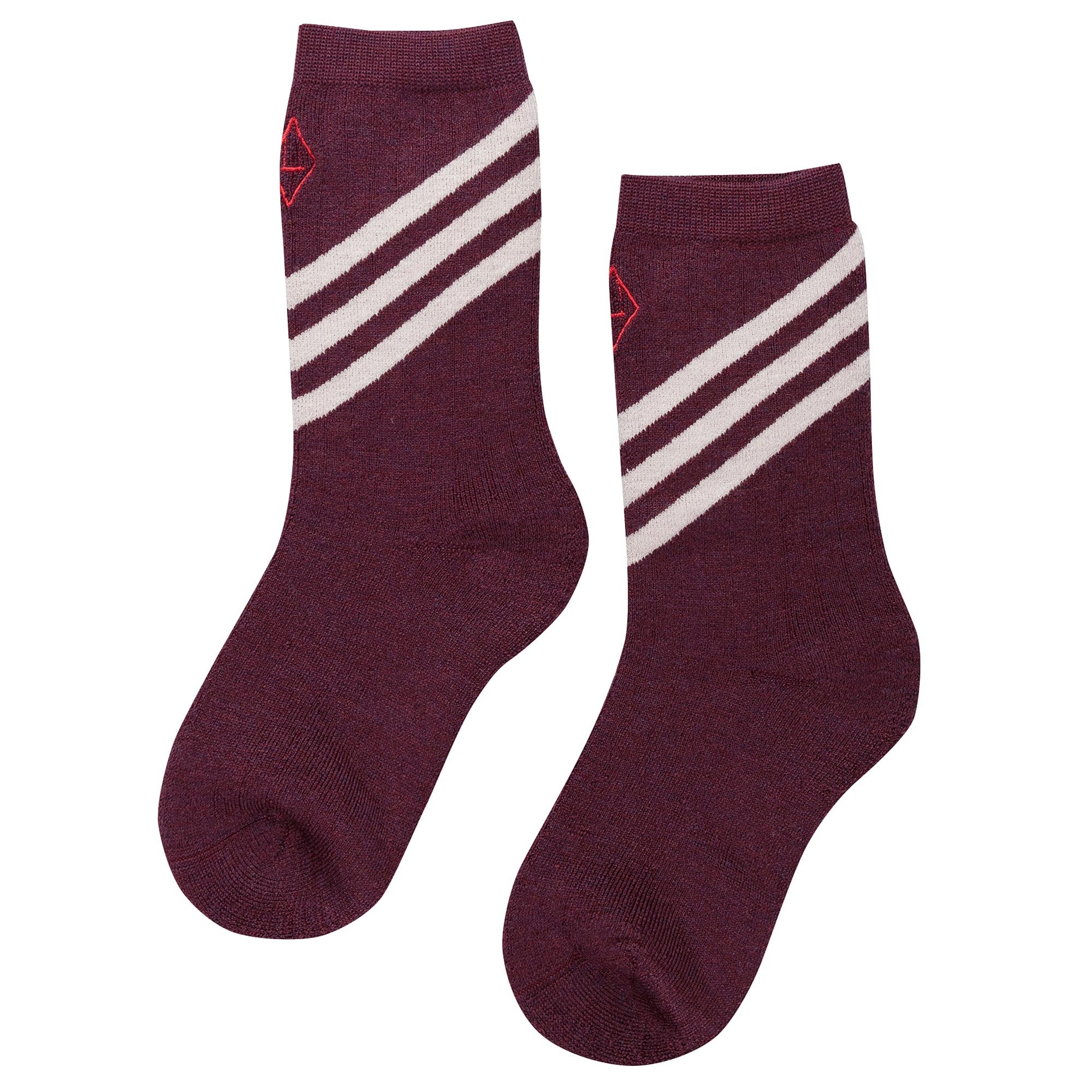 Wine Red Wool Socks