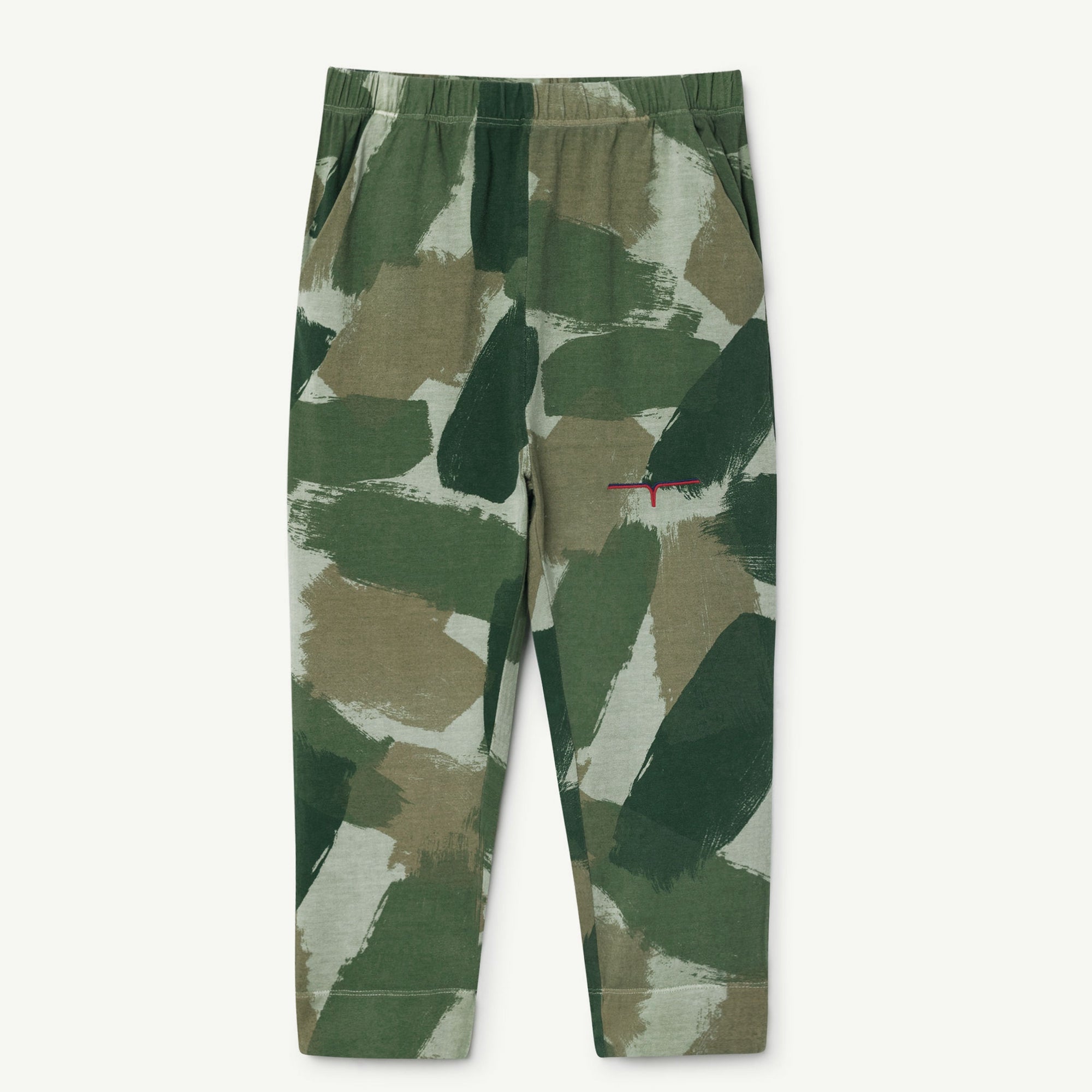 Girls & Boys Green Camouflage Cotton Trousers