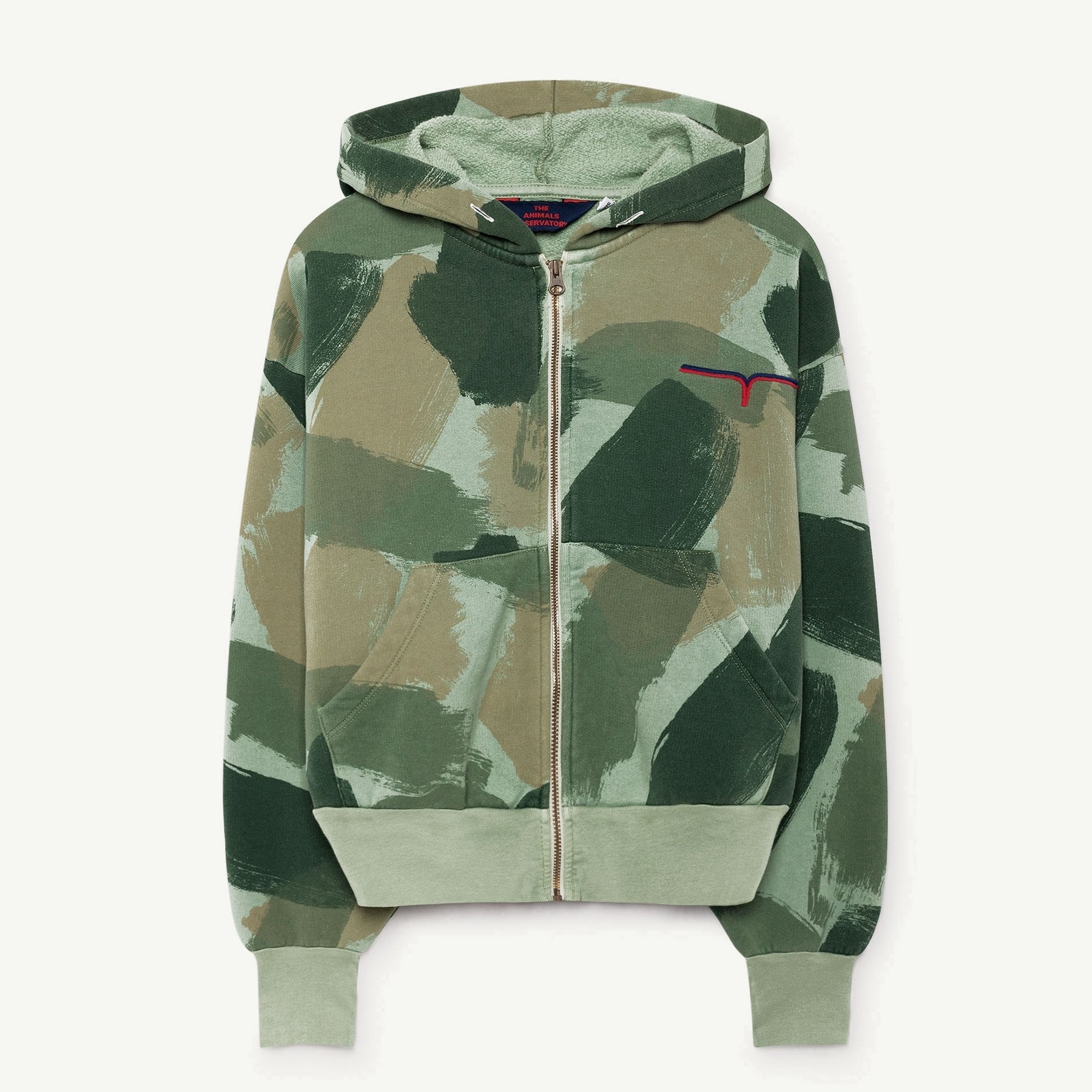 Girls Green Camouflage Cotton Sweatshirt