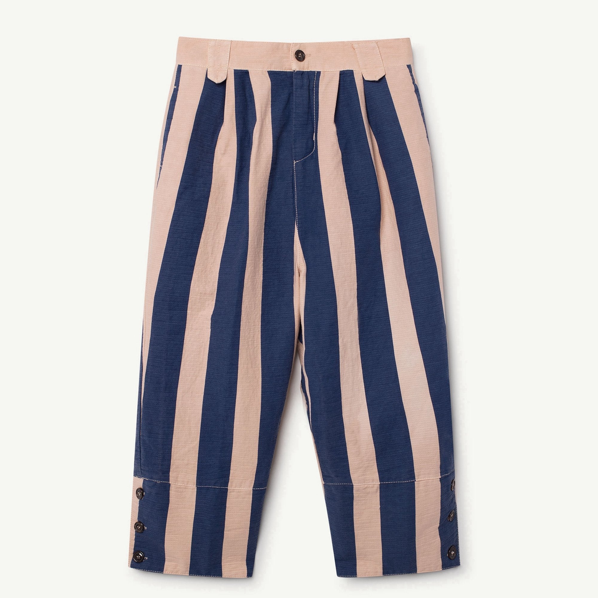 Boys & Girls Rose Blue Striped Cotton Trousers