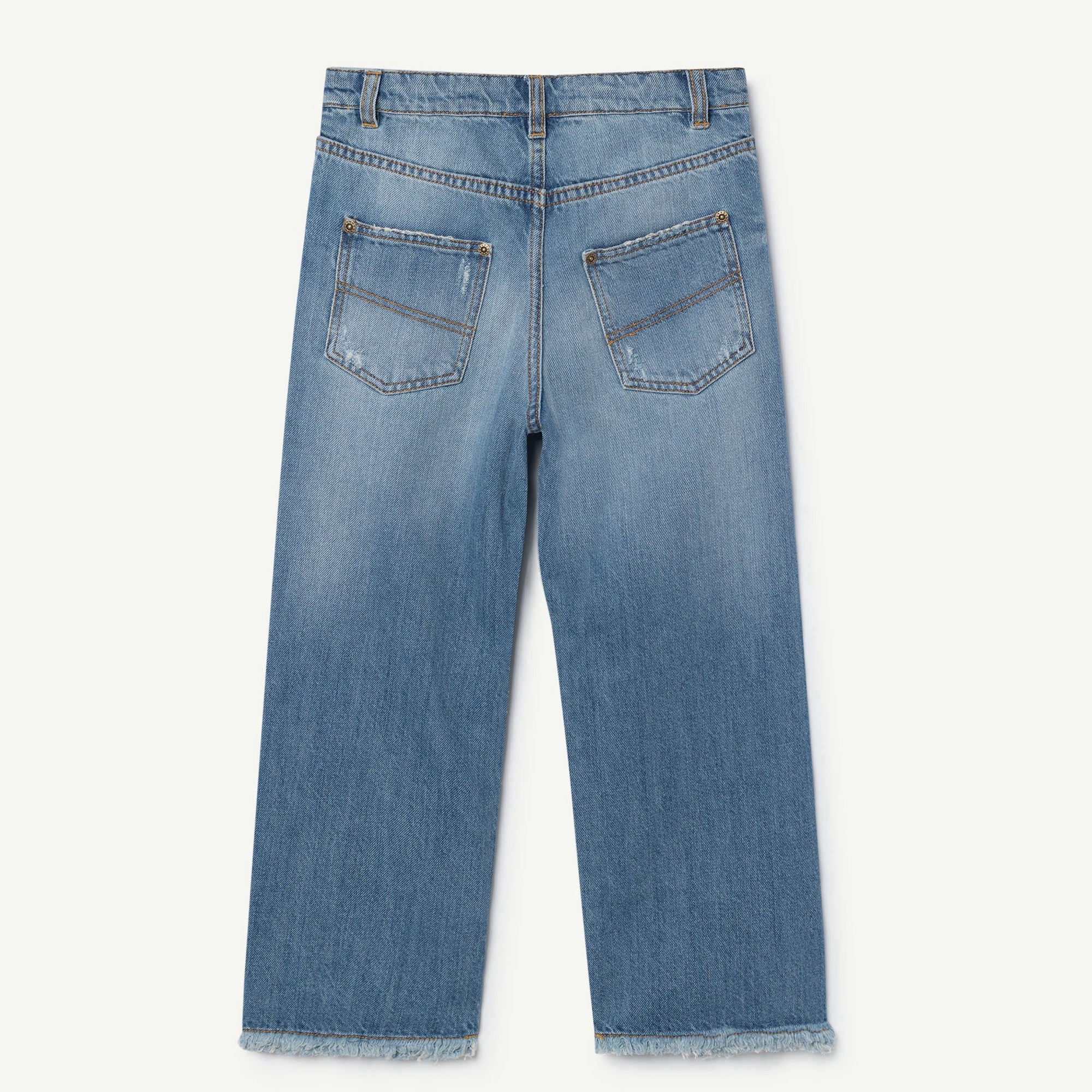 Girls & Boys Indigo Cotton Trousers