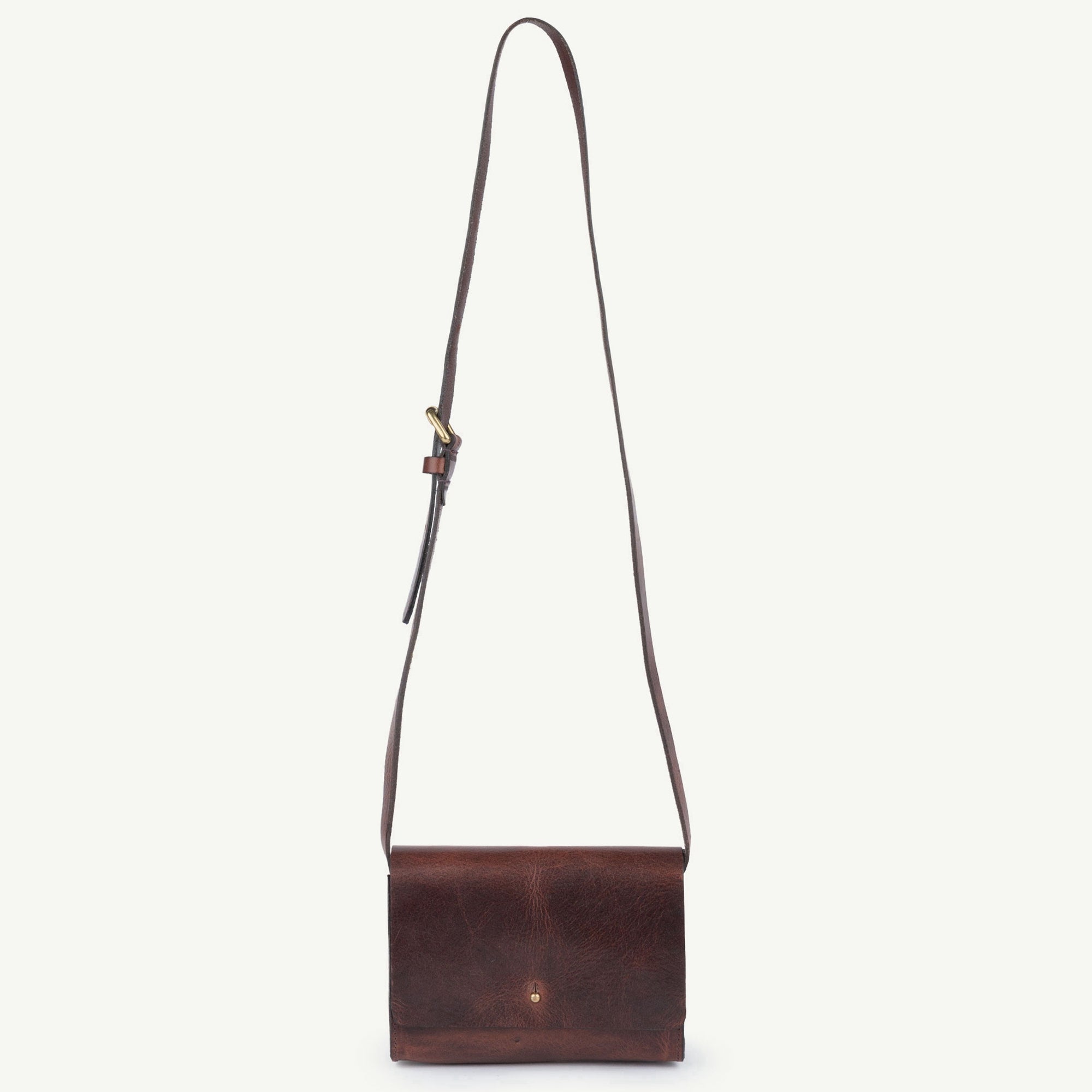 Girls Deep Brown Leather Bag