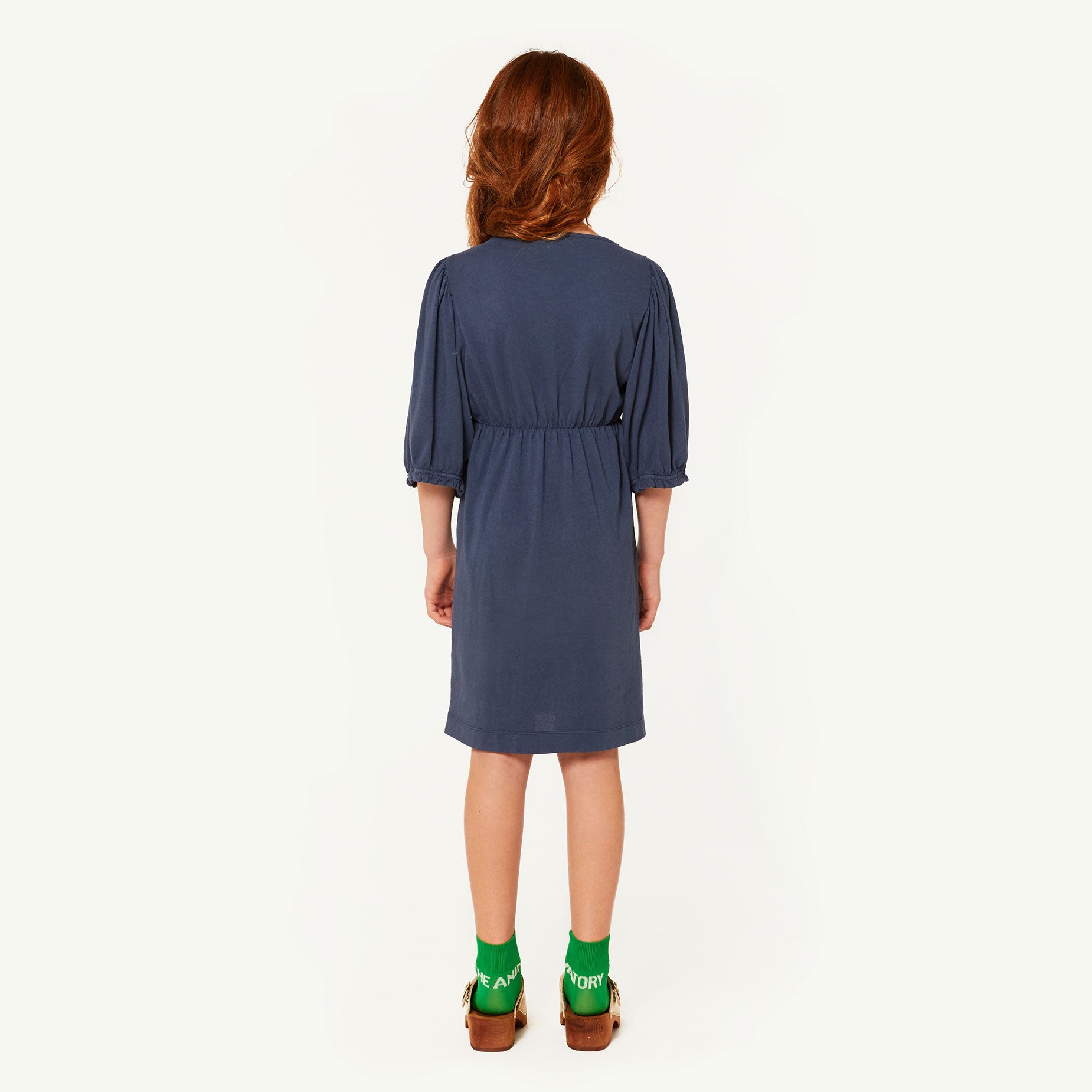 Girls Blue Shells Cotton Dress