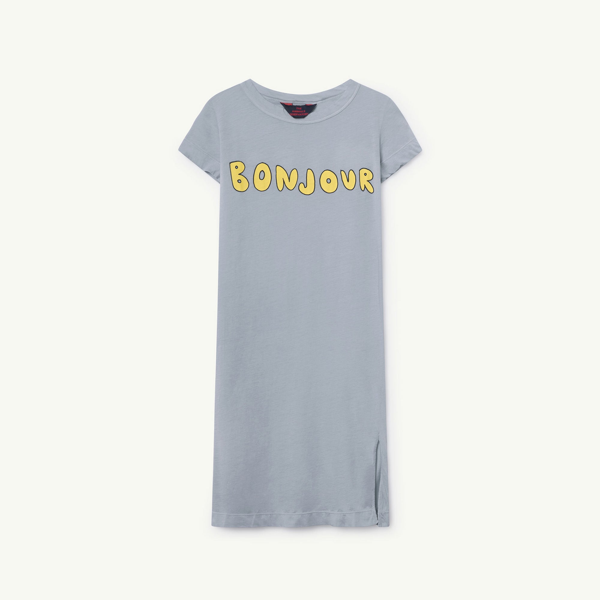 Girls Blue Bonjour Cotton Dress