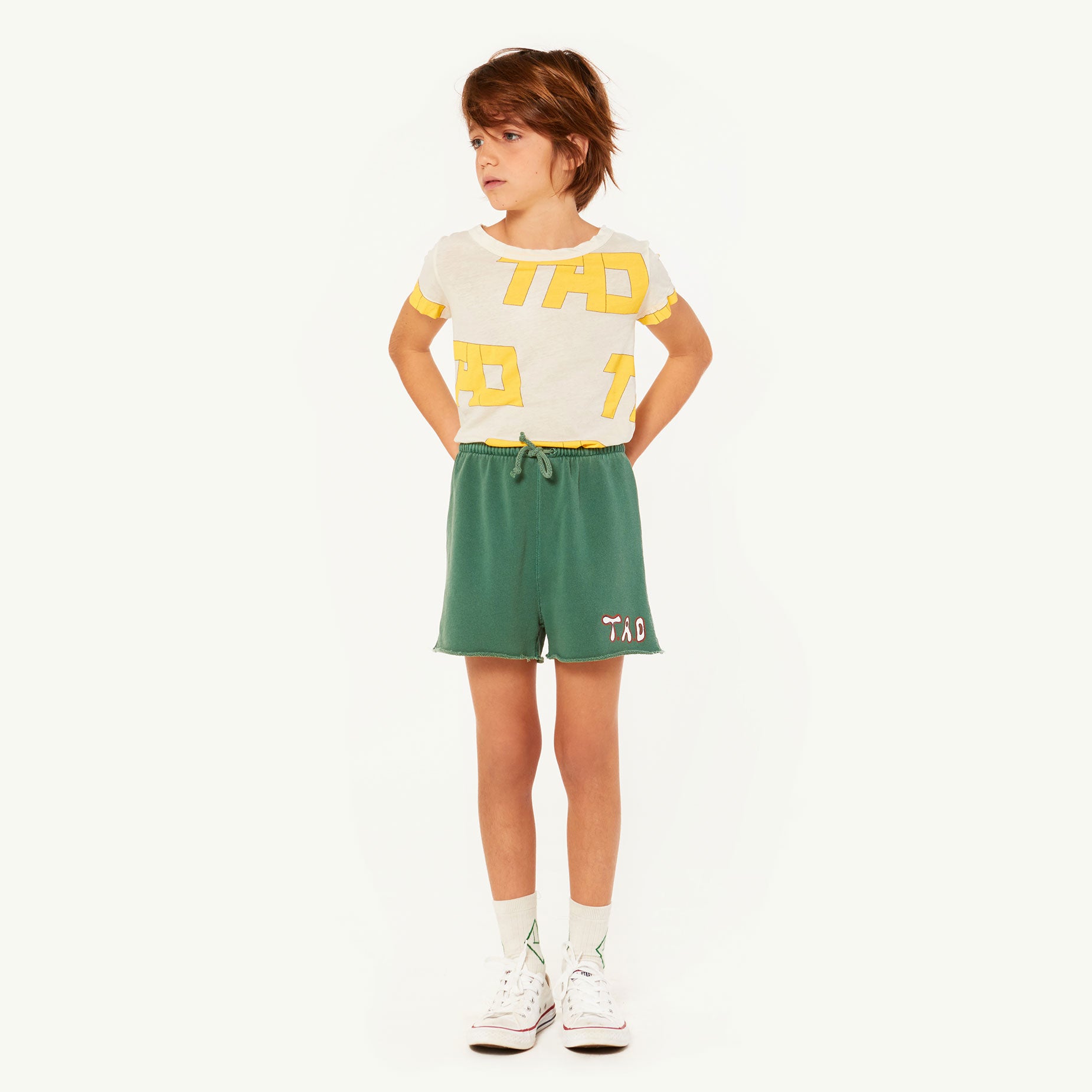 Girls White Cotton T-shirt