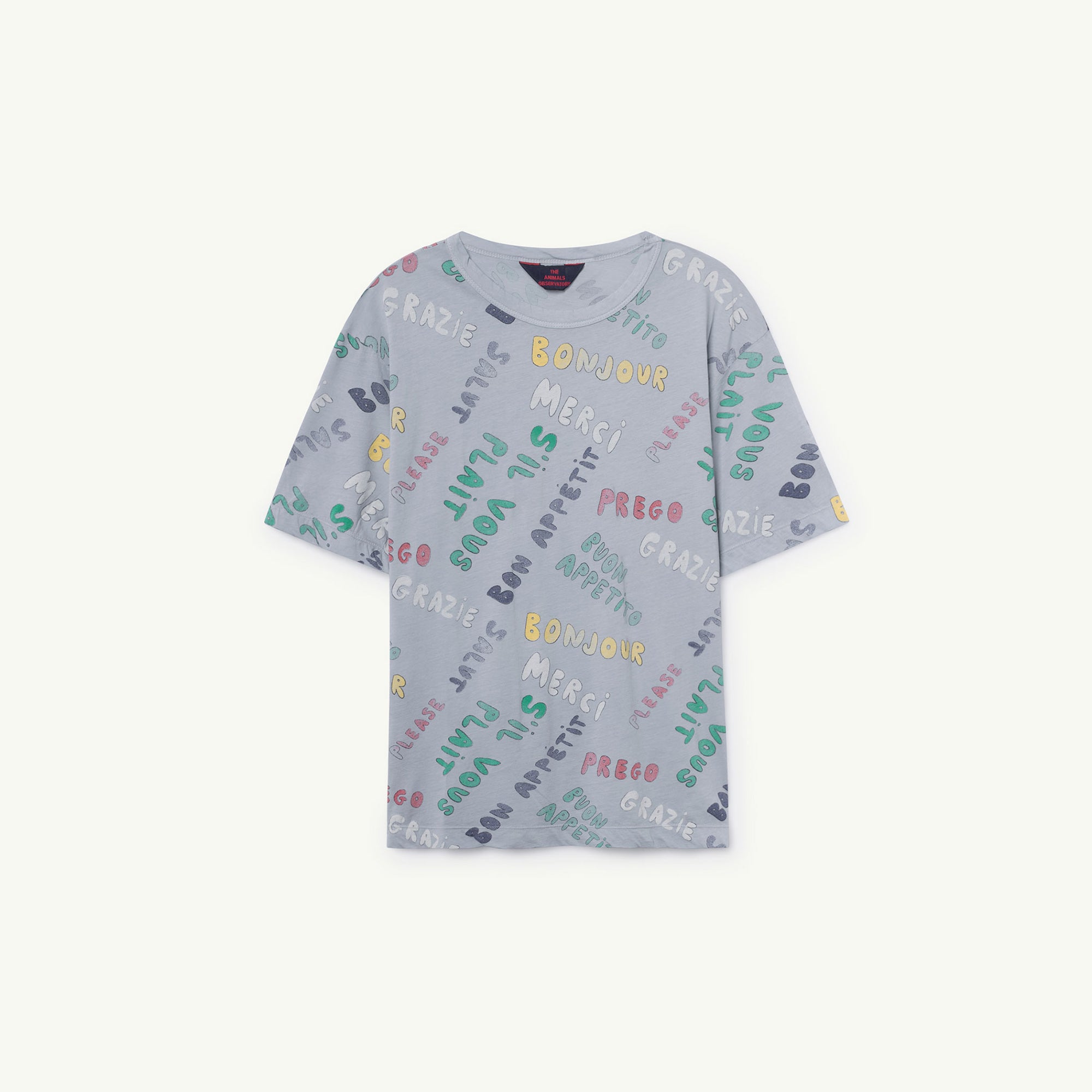 Girls Blue Words Cotton T-shirt
