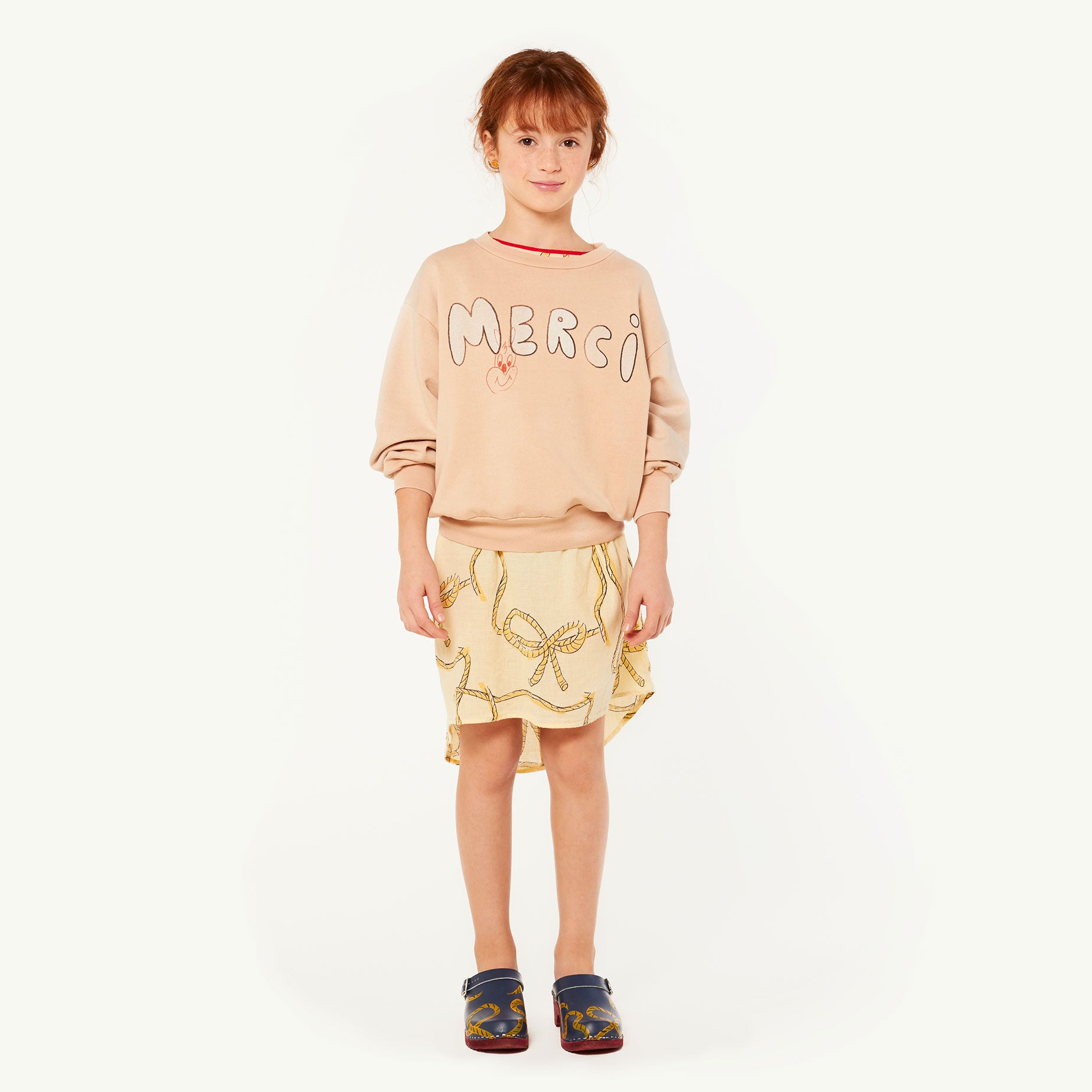 Girls Pink Merci Cotton Sweartshirt