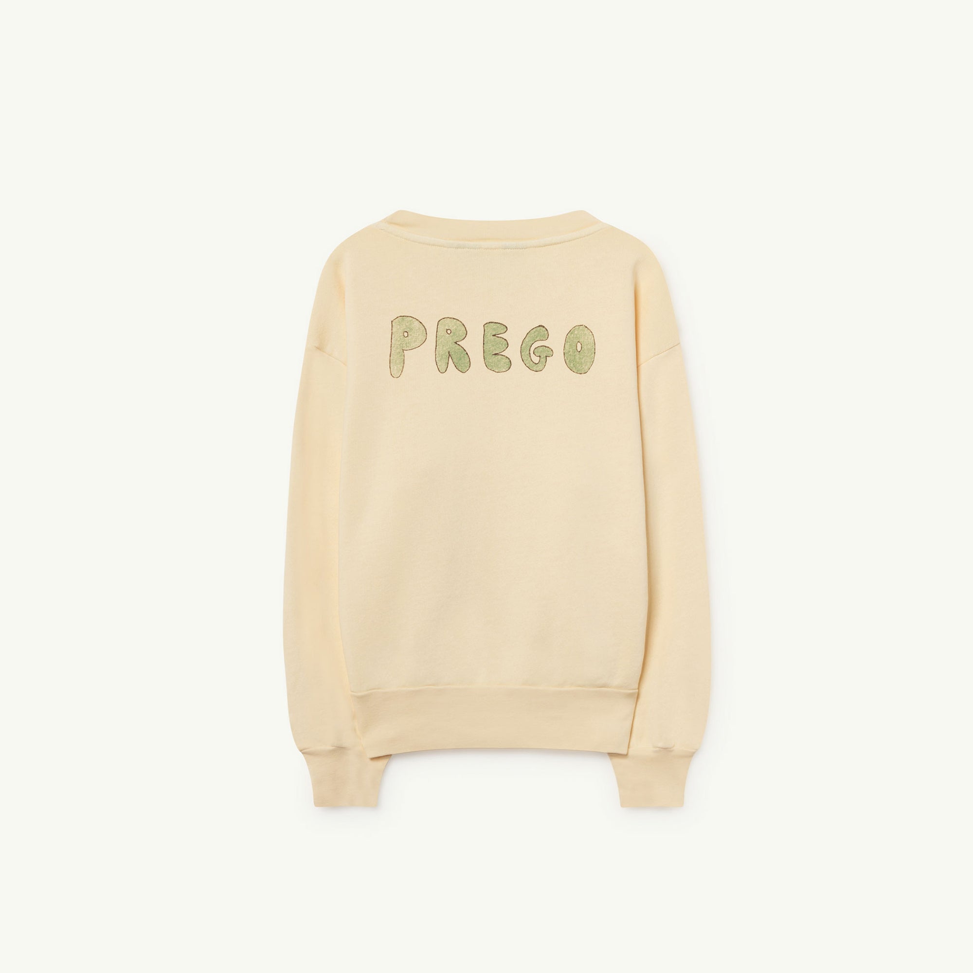 Girls Beige Logo Cotton Swestshirt