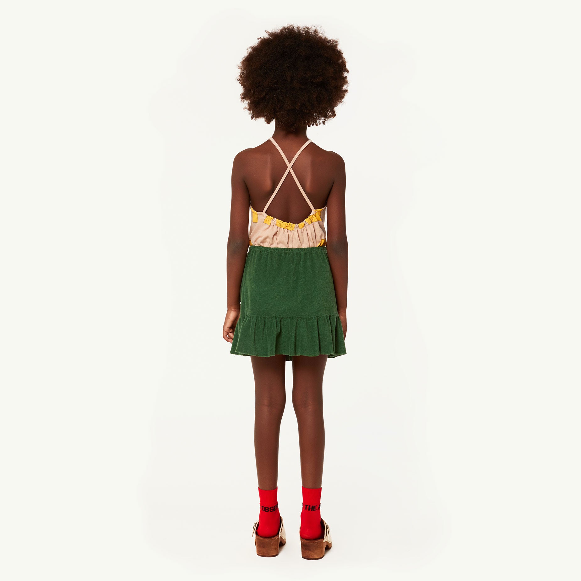 Girls Green Cotton Skirt
