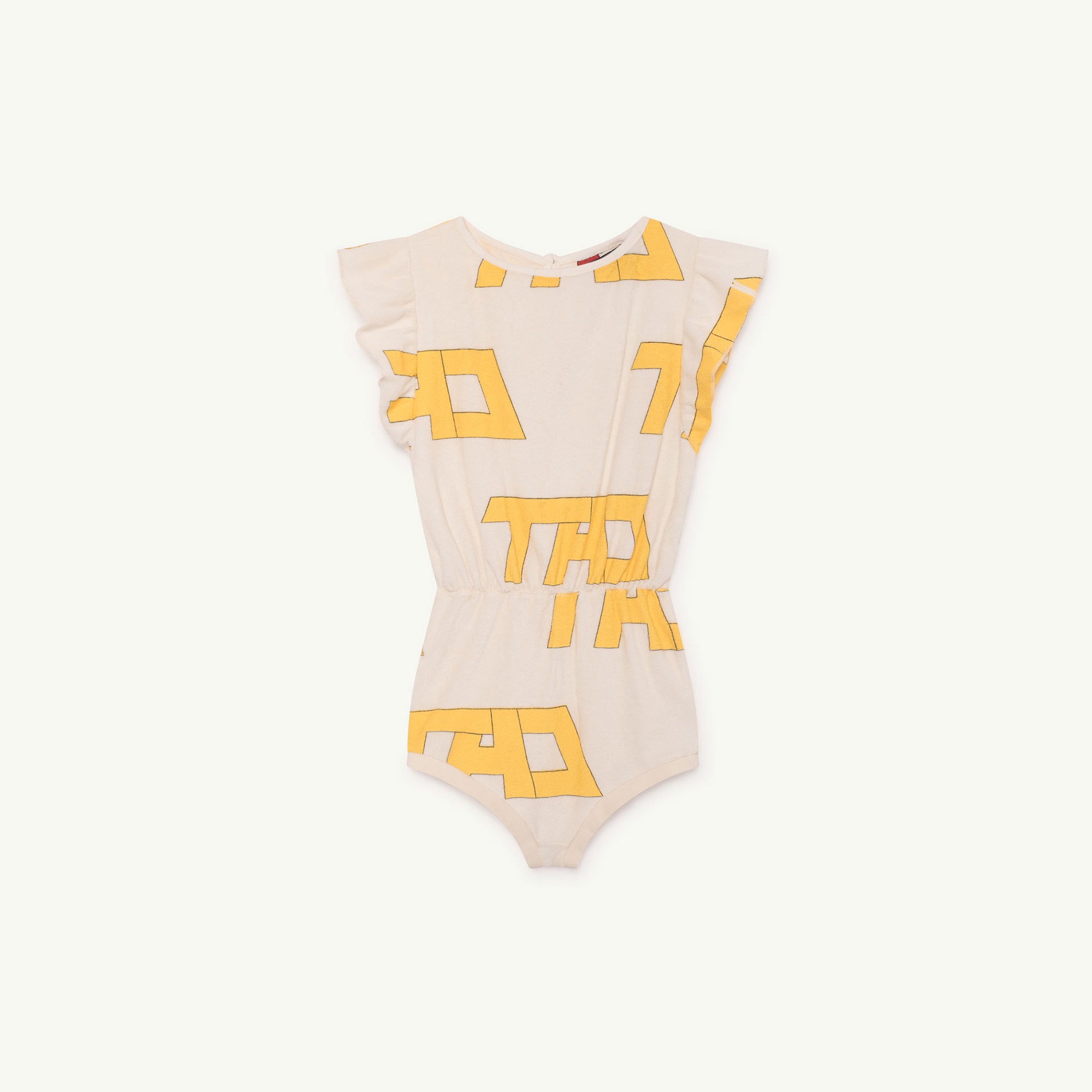 Girls White Logo Cotton Jumpsuit