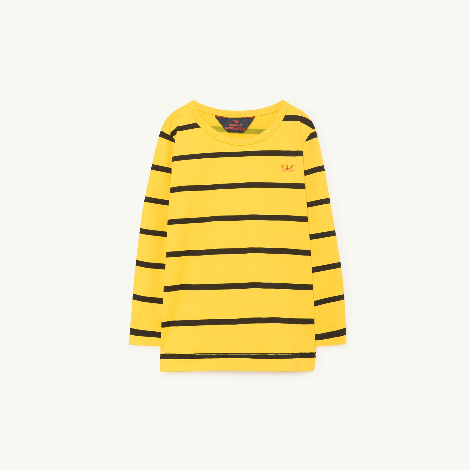 Girls Yellow Stripes Cotton T-shirt