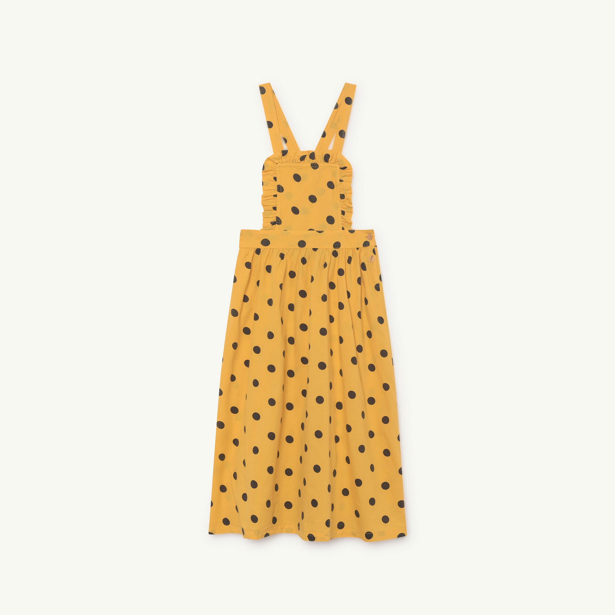 Girls Yellow Polka Dots Cotton Dress