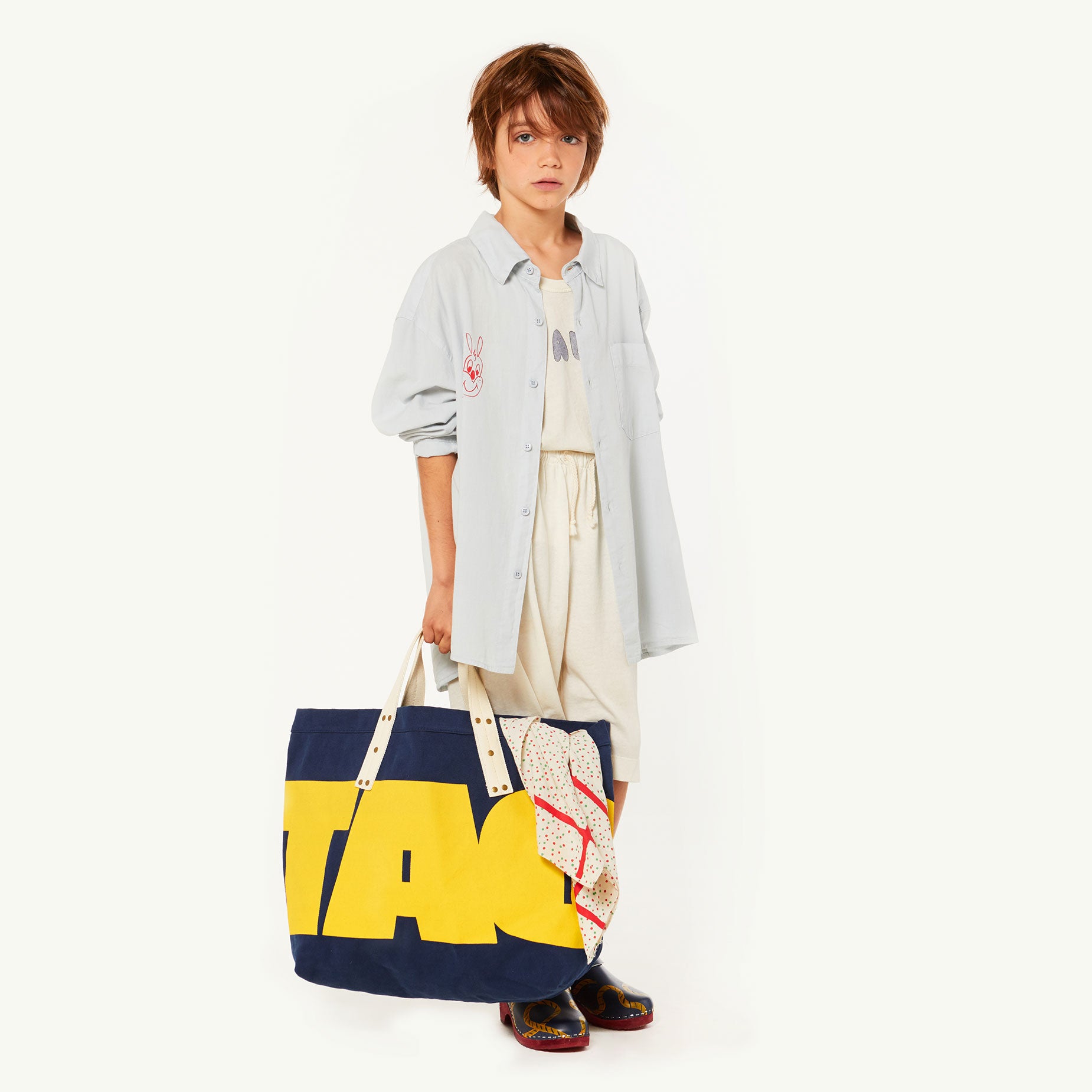 Boys & Girls Blue Rabbit Cotton Shirt