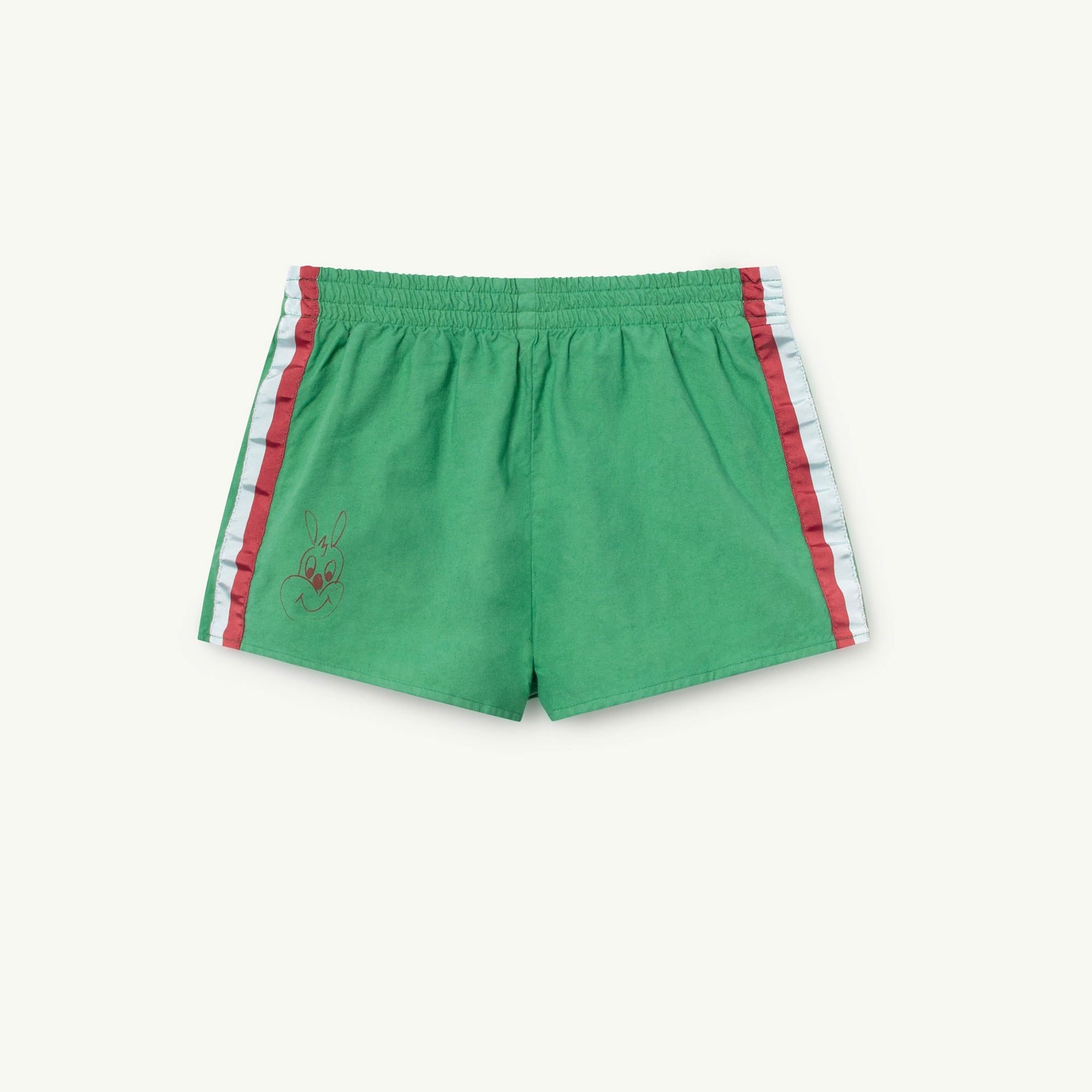 Girls & Boys Green Rabbit Cotton Shorts