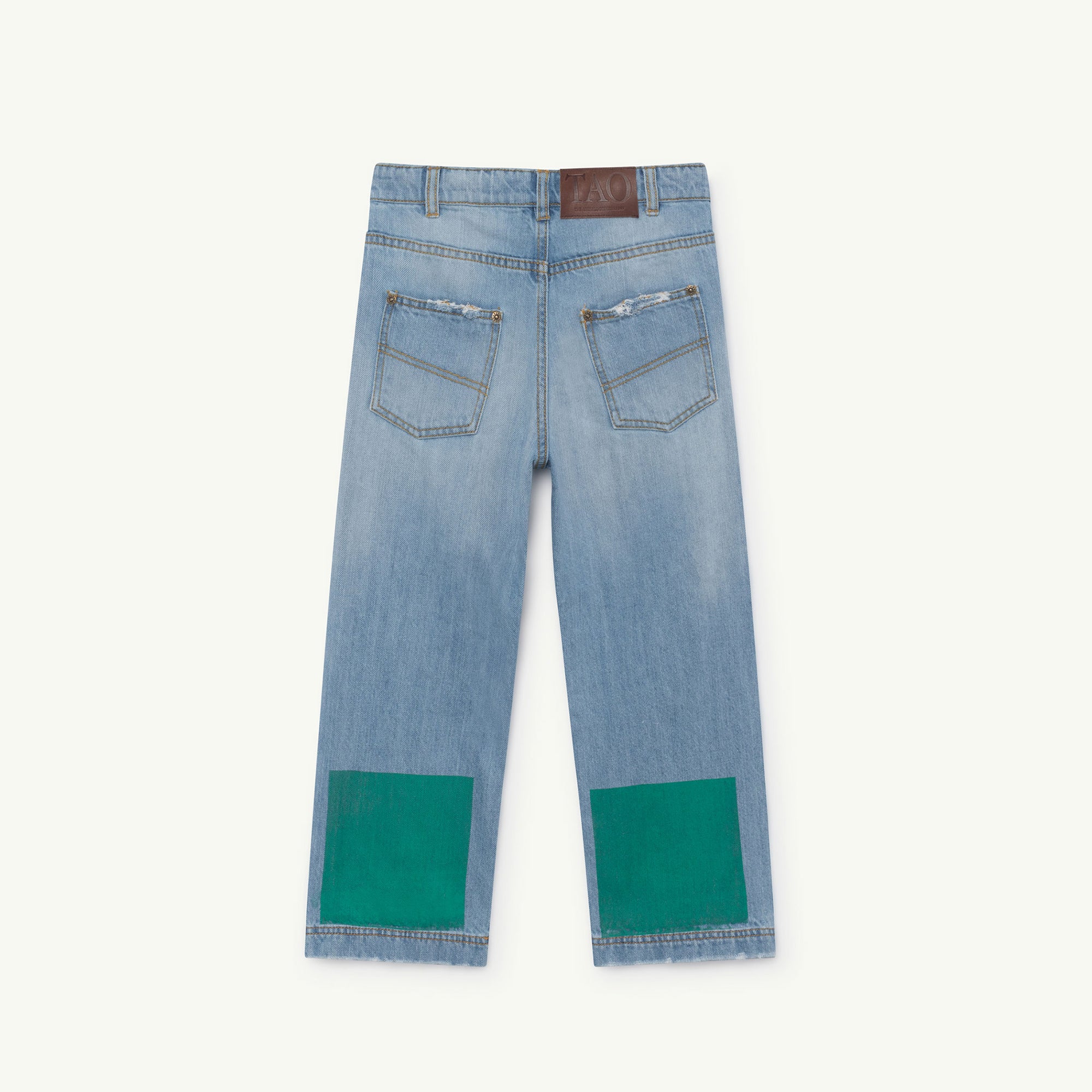 Girls Indigo Cotton Trousers