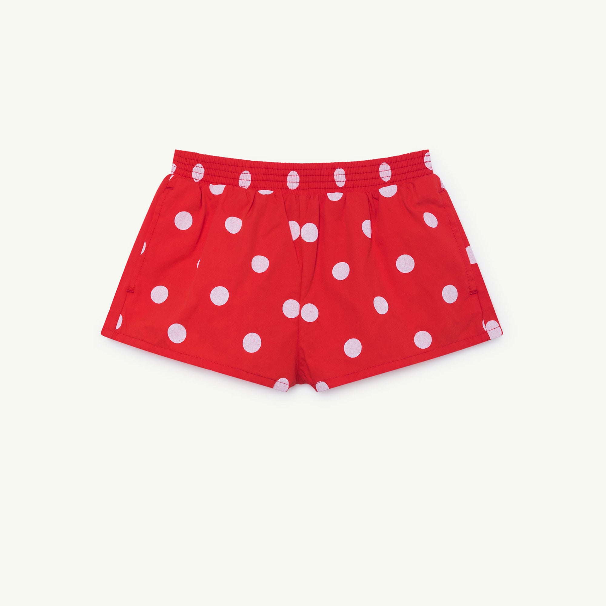 Girls Red Polka Dots Cotton Swimsuit