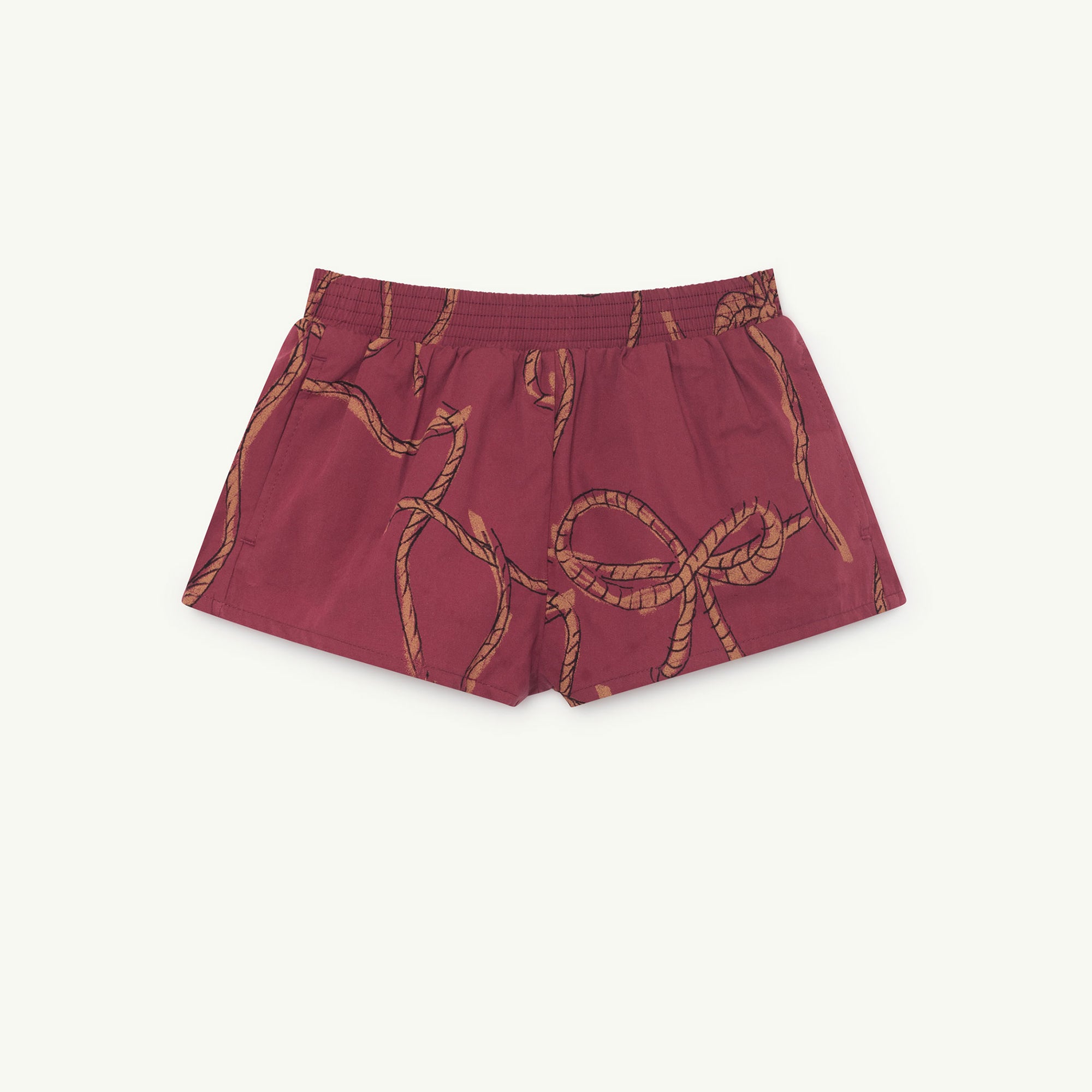 Girls Maroon Ropes Cotton Swimsuit